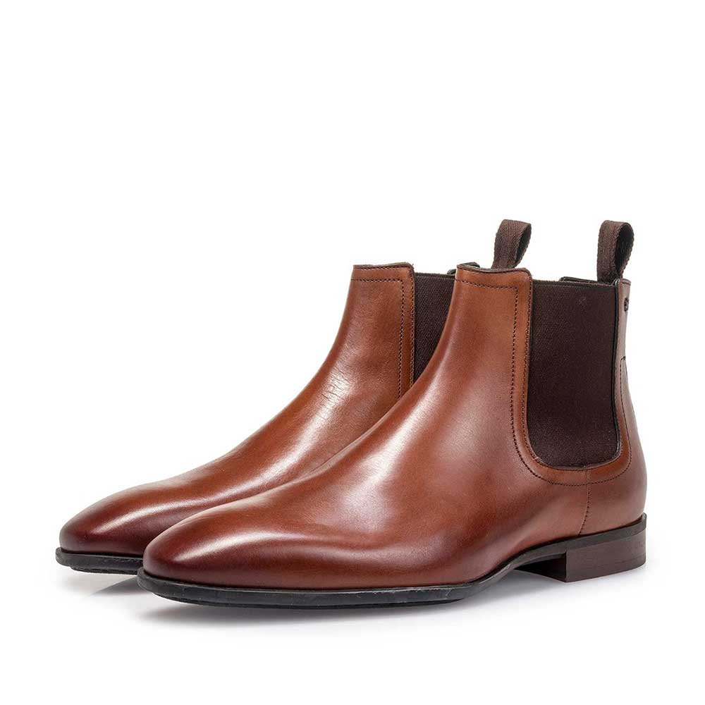 10342/03 - Cognacfarbener Chelsea Boot aus Kalbsleder 10342/03 - Cognacfarbener Chelsea Boot aus Kalbsleder