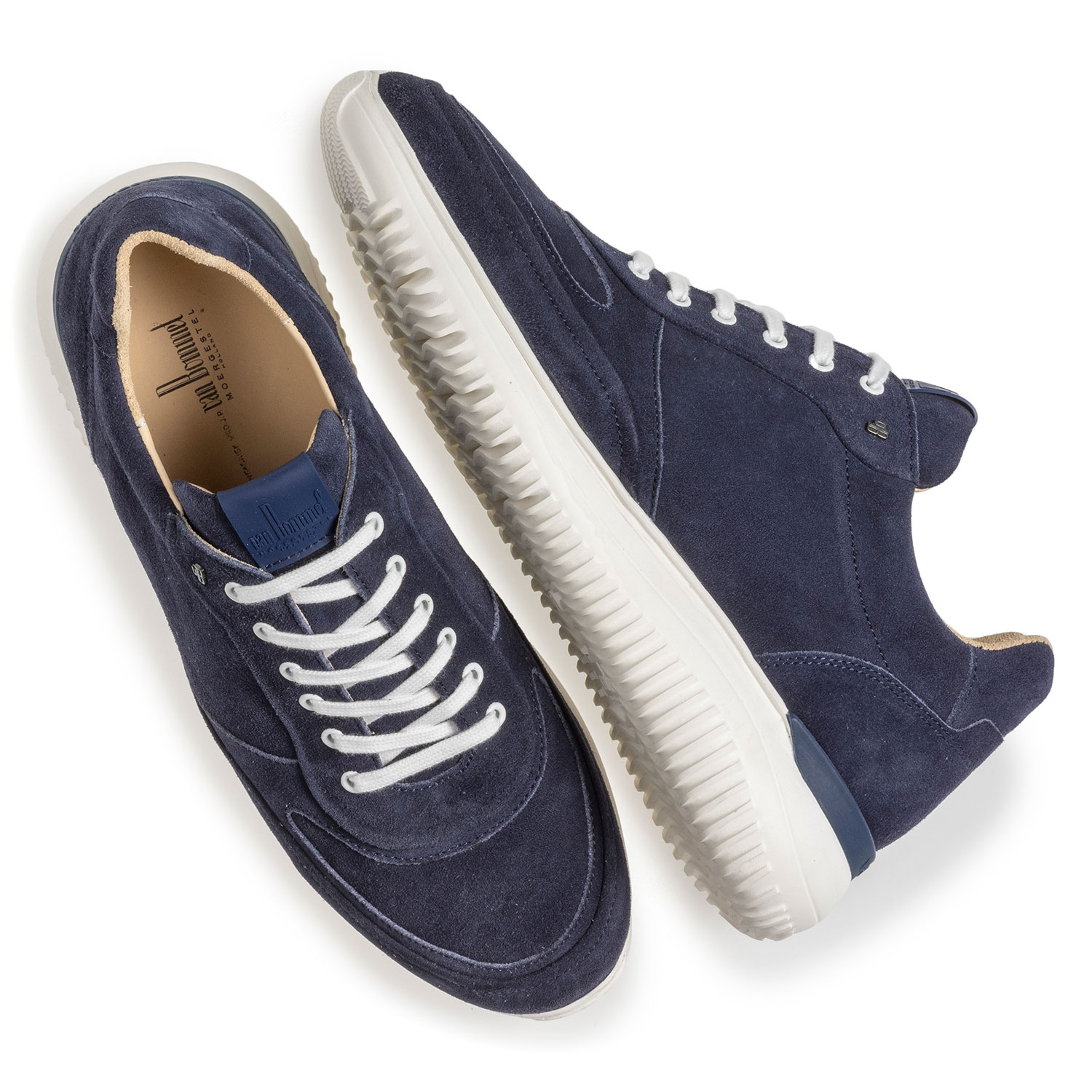 16302/08 - Blue suede leather sneaker 16302/08 - Blue suede leather sneaker