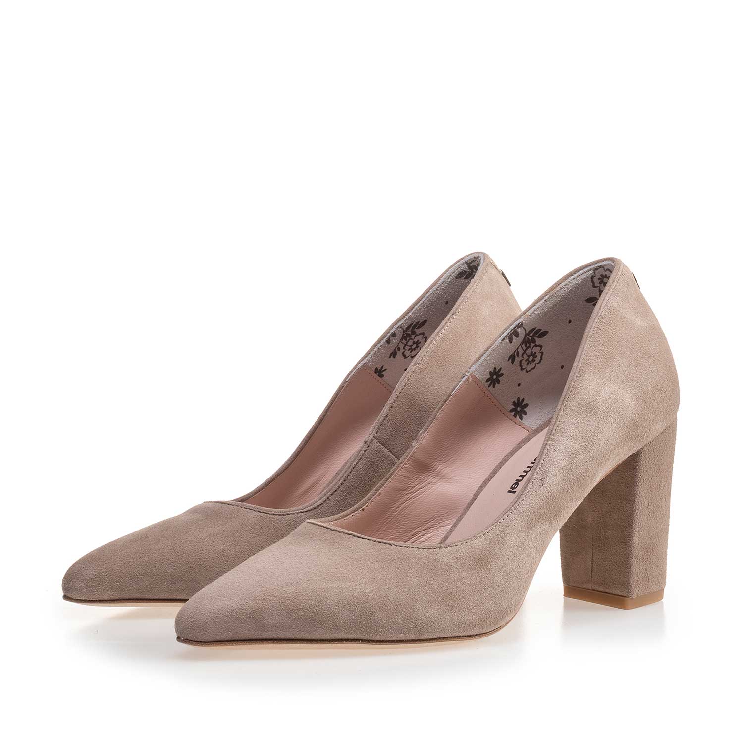 85227/04 - Taupe-coloured calf's suede leather pumps 85227/04 - Taupe-coloured calf's suede leather pumps