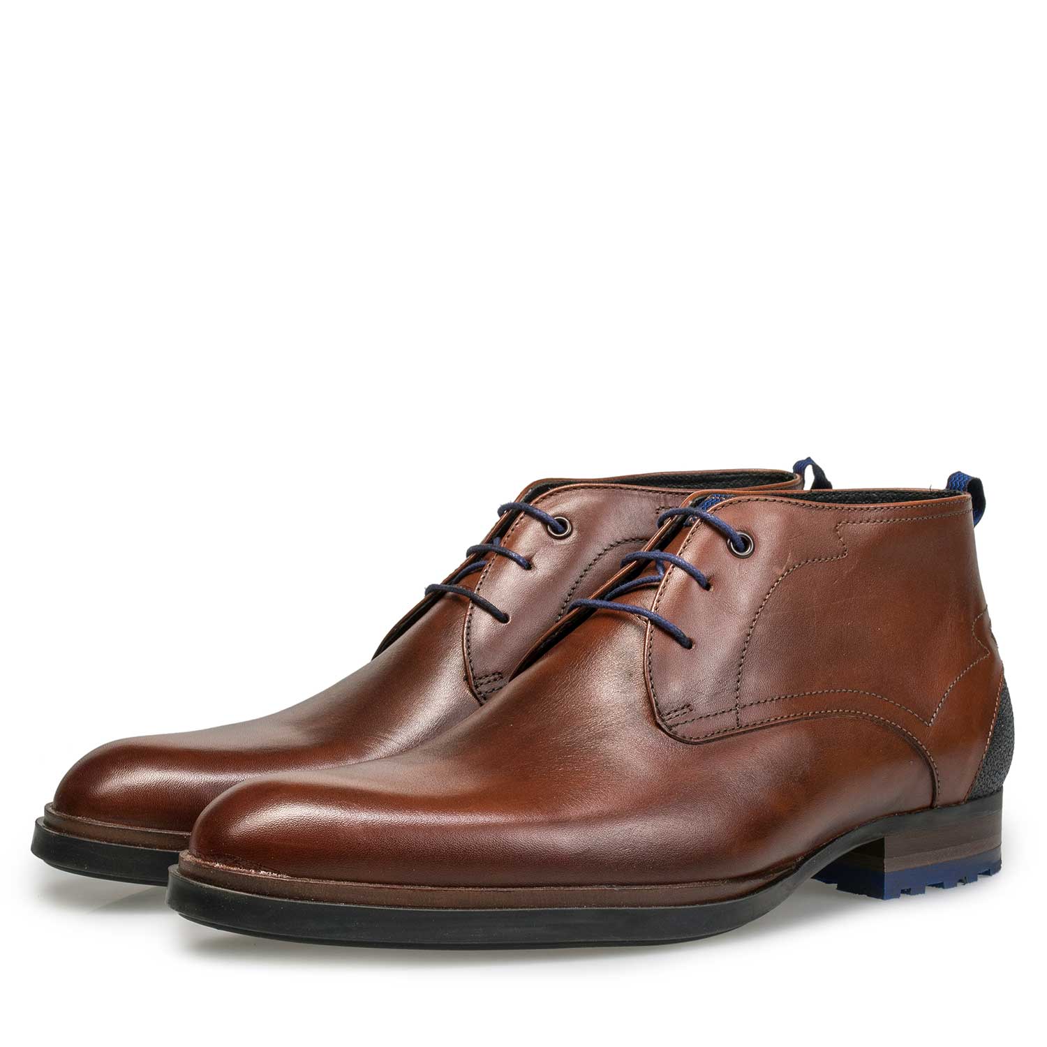 10947/08 - Cognac-coloured calf’s leather lace boot 10947/08 - Cognac-coloured calf’s leather lace boot