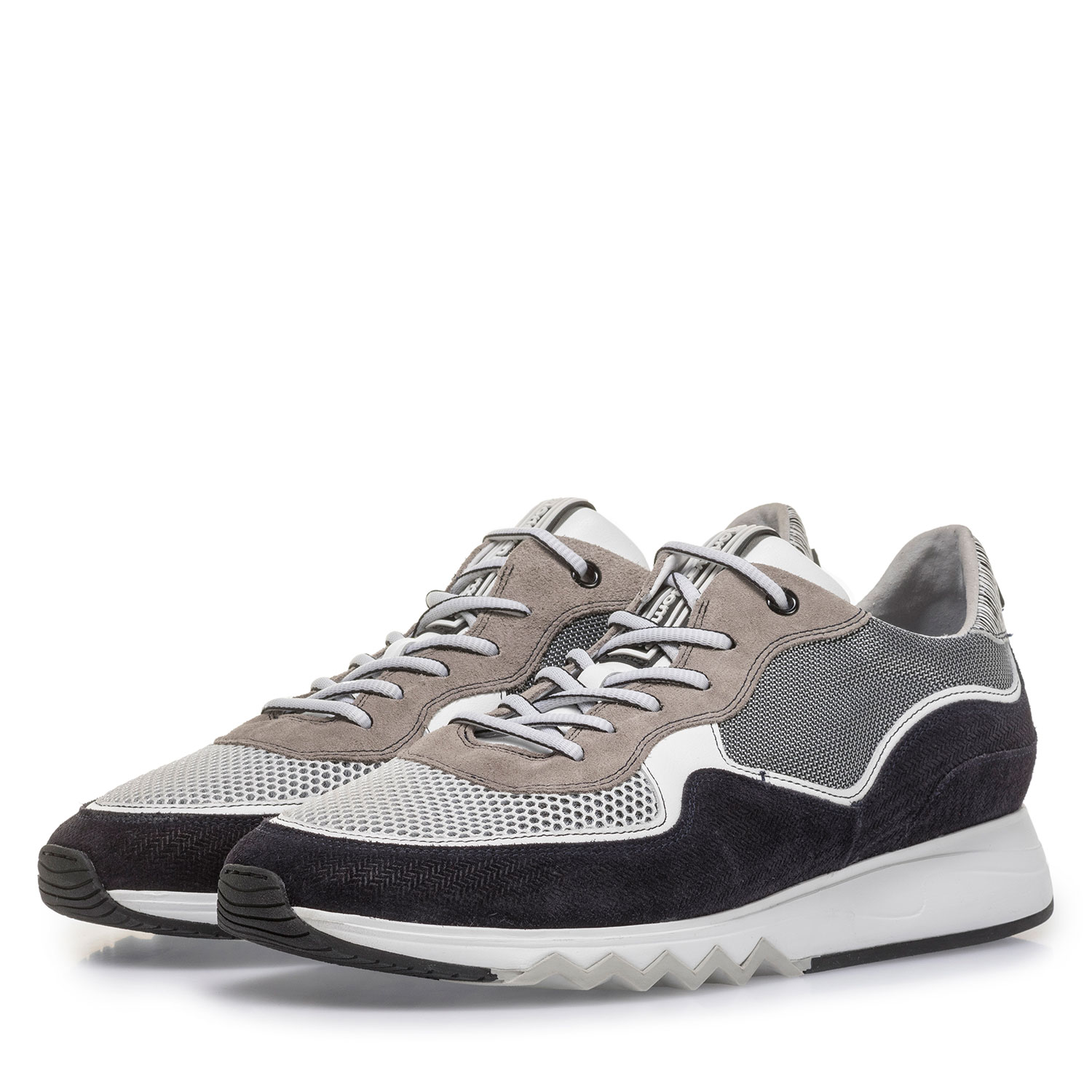 16093/21 - Grau-schwarzer Wildleder-Sneaker 16093/21 - Grau-schwarzer Wildleder-Sneaker