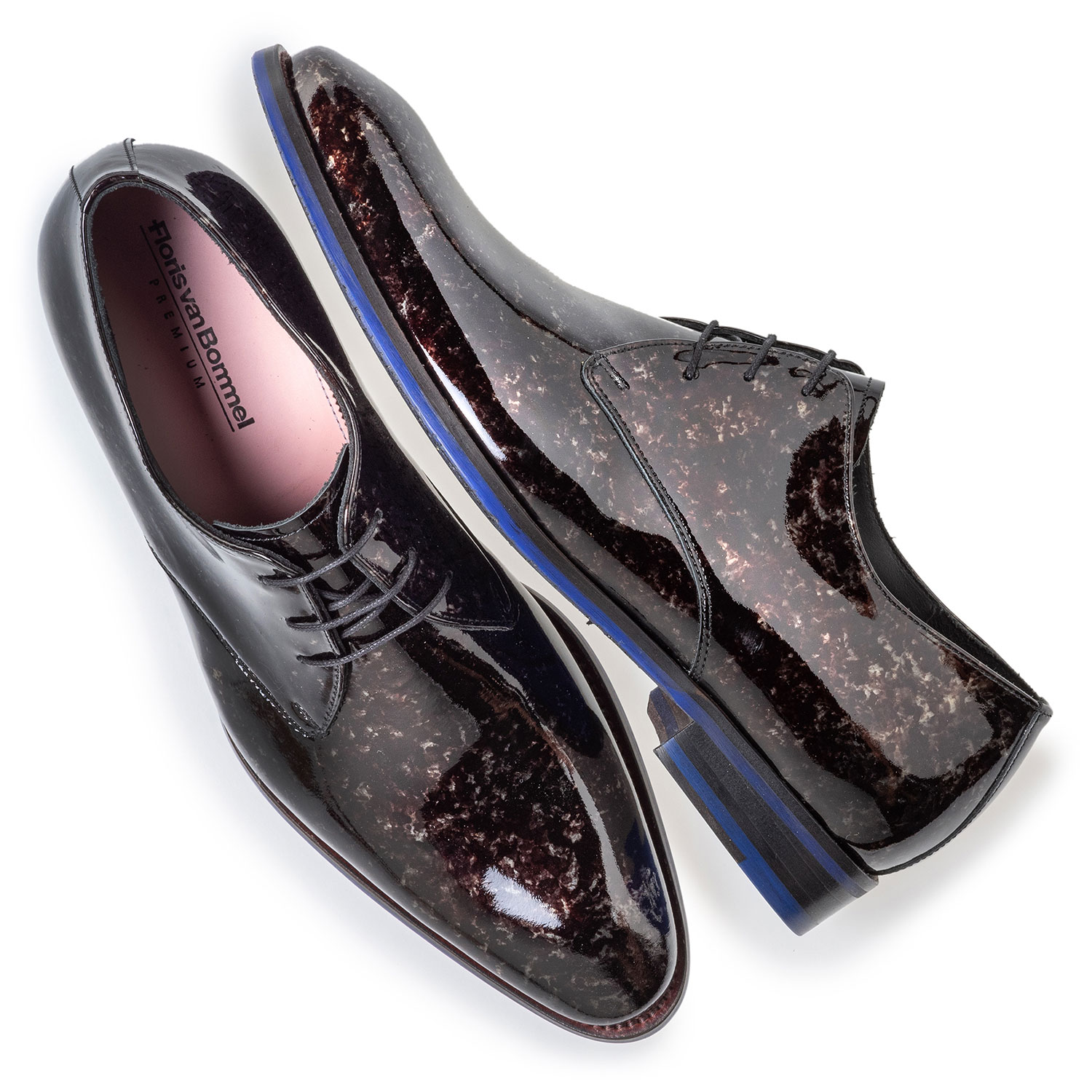 18224/04 - Schnürschuh graues Lackleder 18224/04 - Schnürschuh graues Lackleder