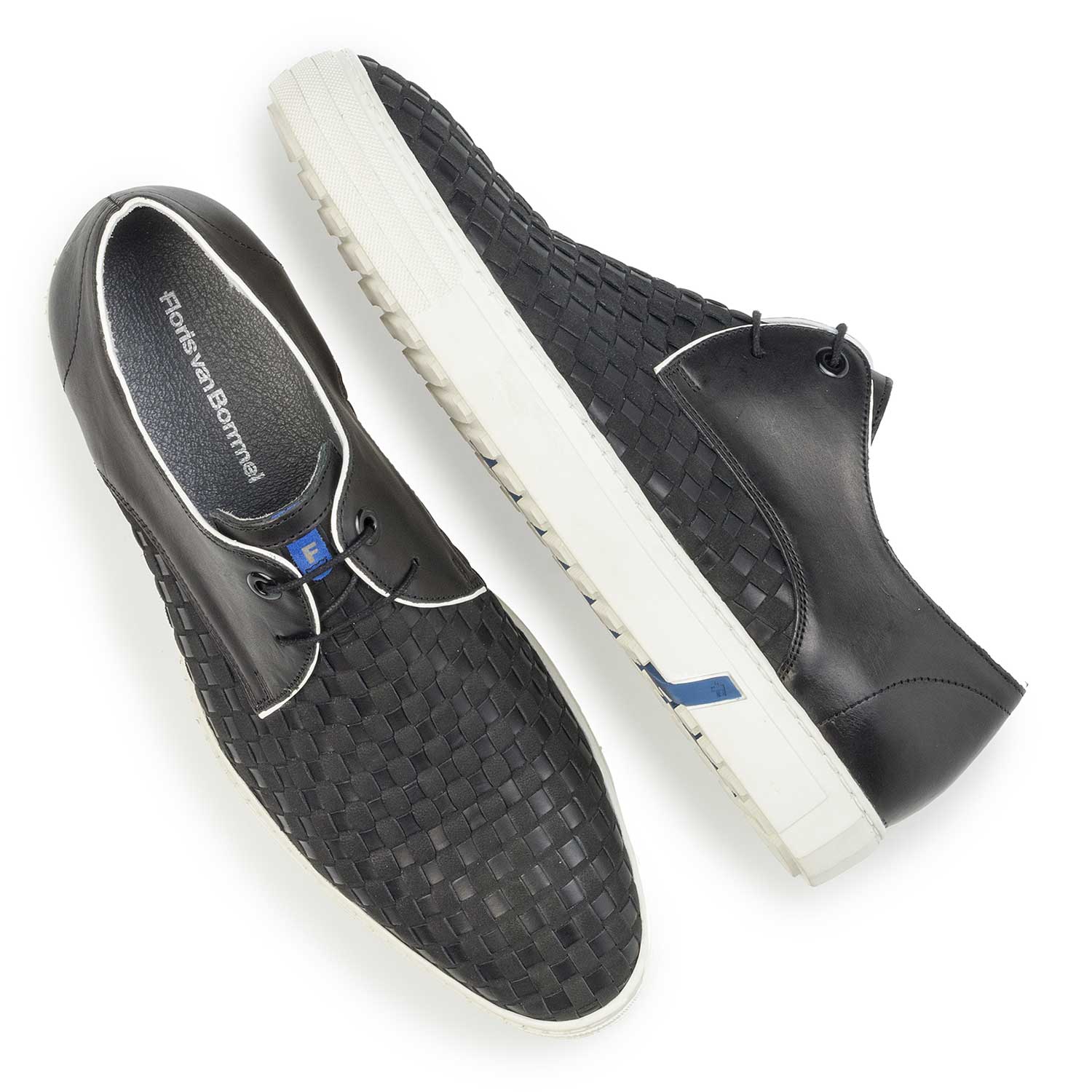 14277/02 - Schwarzer Sneaker aus geflochtenem Leder 14277/02 - Schwarzer Sneaker aus geflochtenem Leder