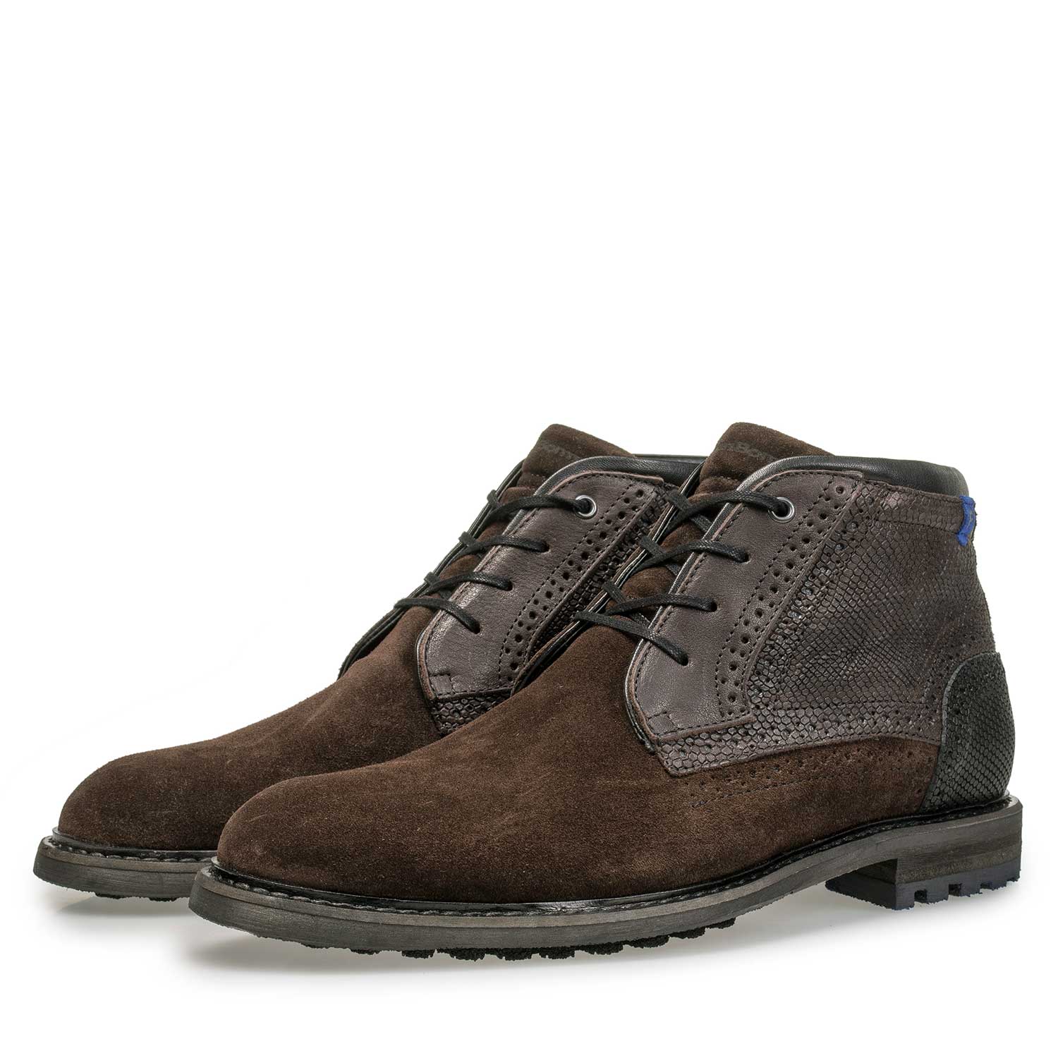 10978/13 - Brauner Wildleder-Schnürstiefel 10978/13 - Brauner Wildleder-Schnürstiefel