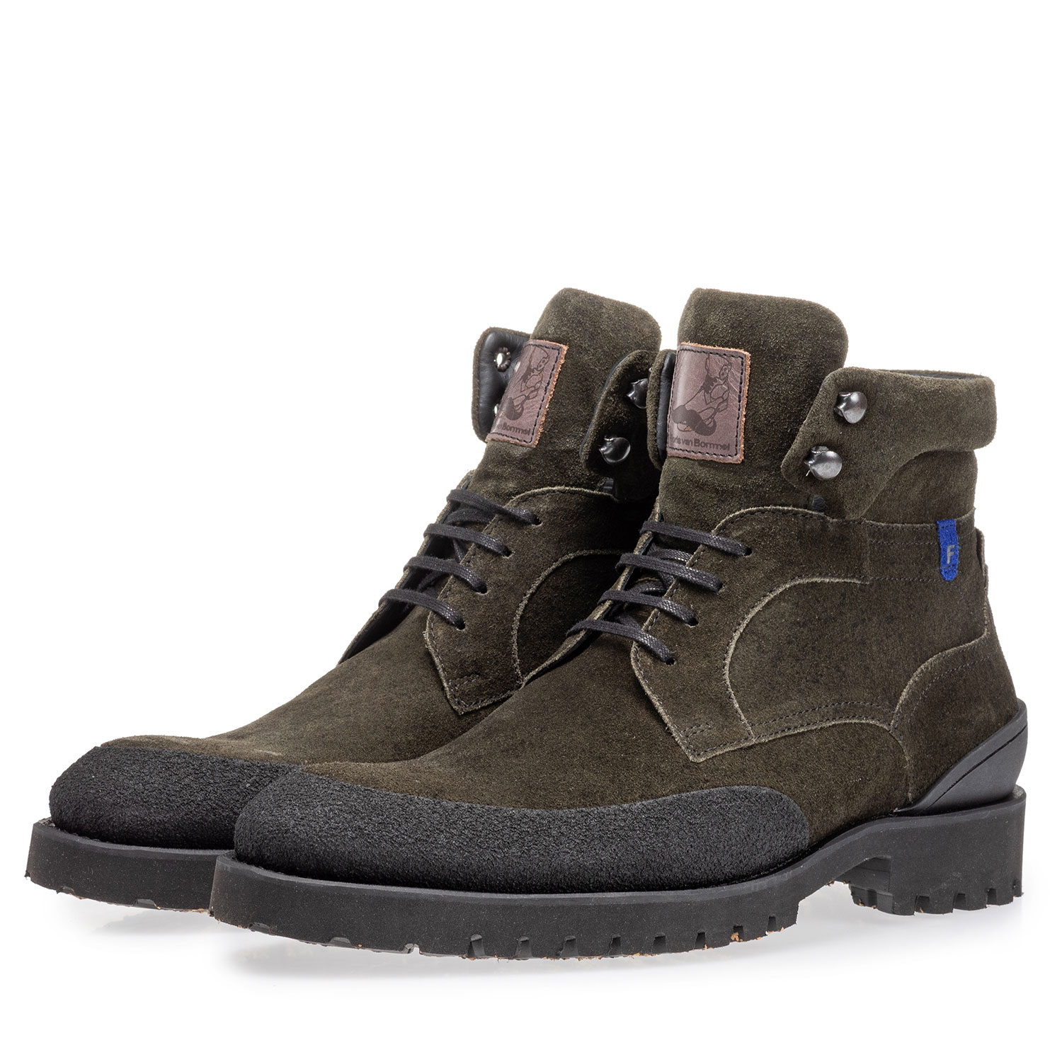 20110/06 - Lace boot green suede leather 20110/06 - Lace boot green suede leather