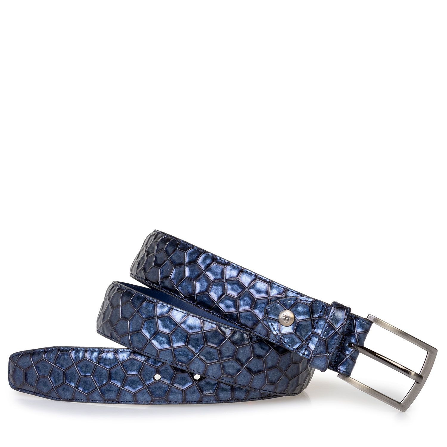 75203/68 - Gürtel Metallic-Print blau 75203/68 - Gürtel Metallic-Print blau
