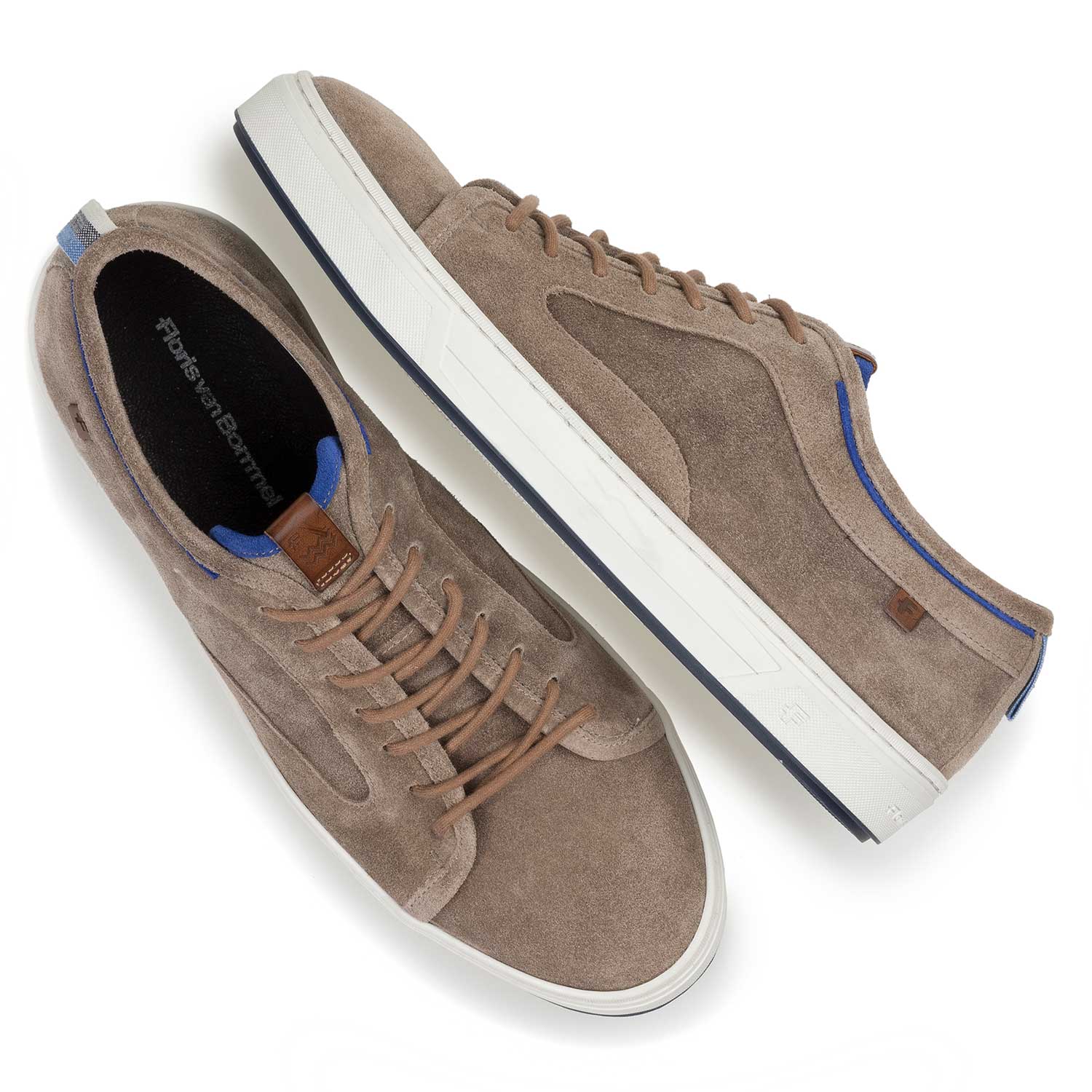 13466/01 - Taupe-coloured washed suede leather sneaker 13466/01 - Taupe-coloured washed suede leather sneaker
