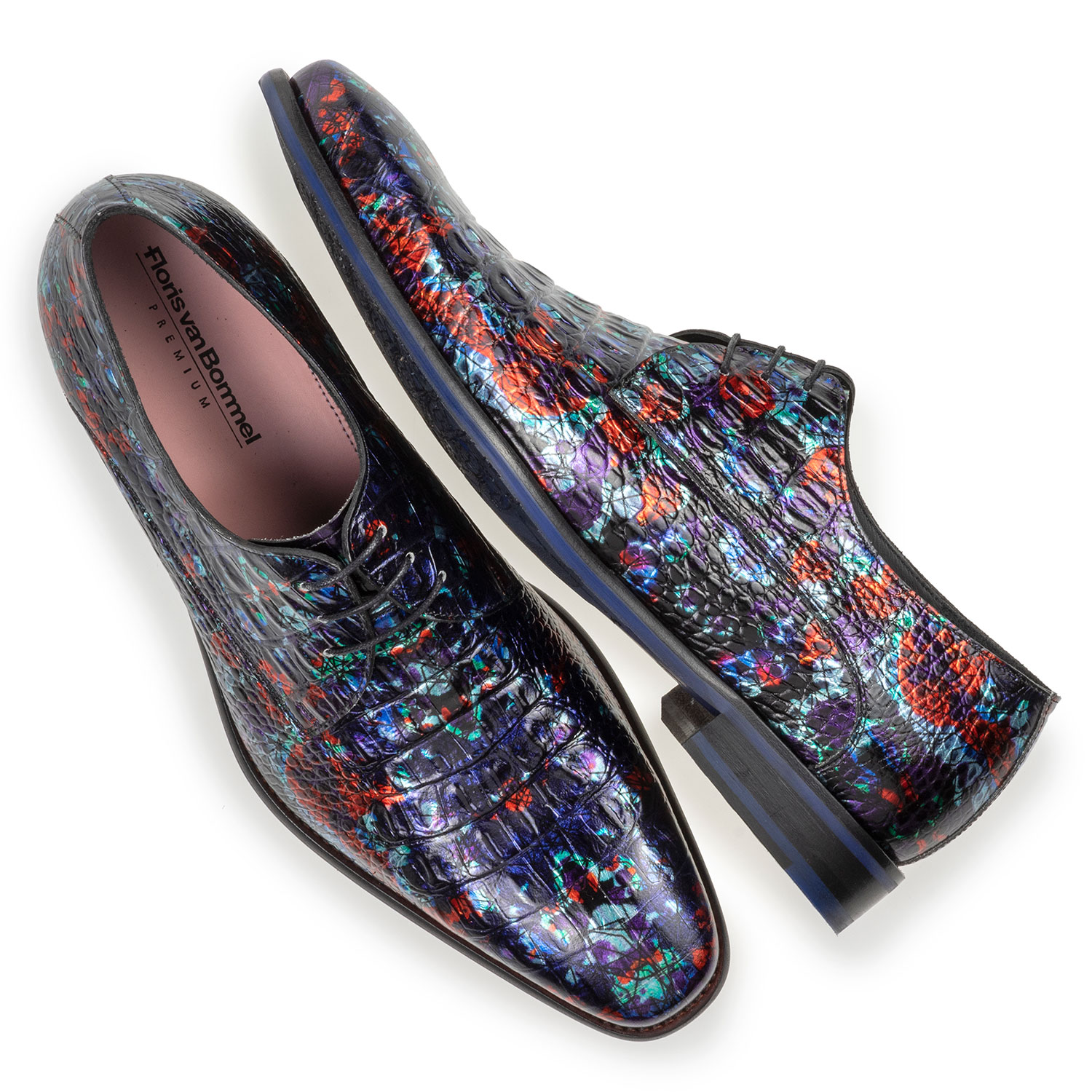 18102/07 - Schnürschuh mit Print blau 18102/07 - Schnürschuh mit Print blau
