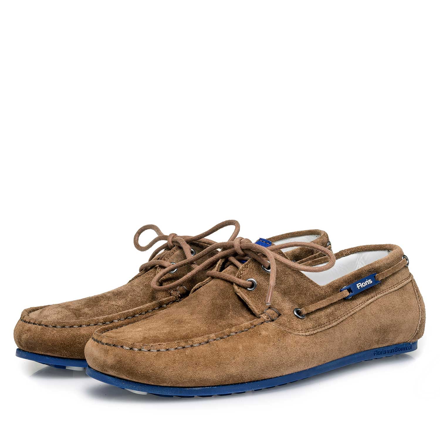 15035/09 - Brown slightly buffed suede leather sailing shoe 15035/09 - Brown slightly buffed suede leather sailing shoe