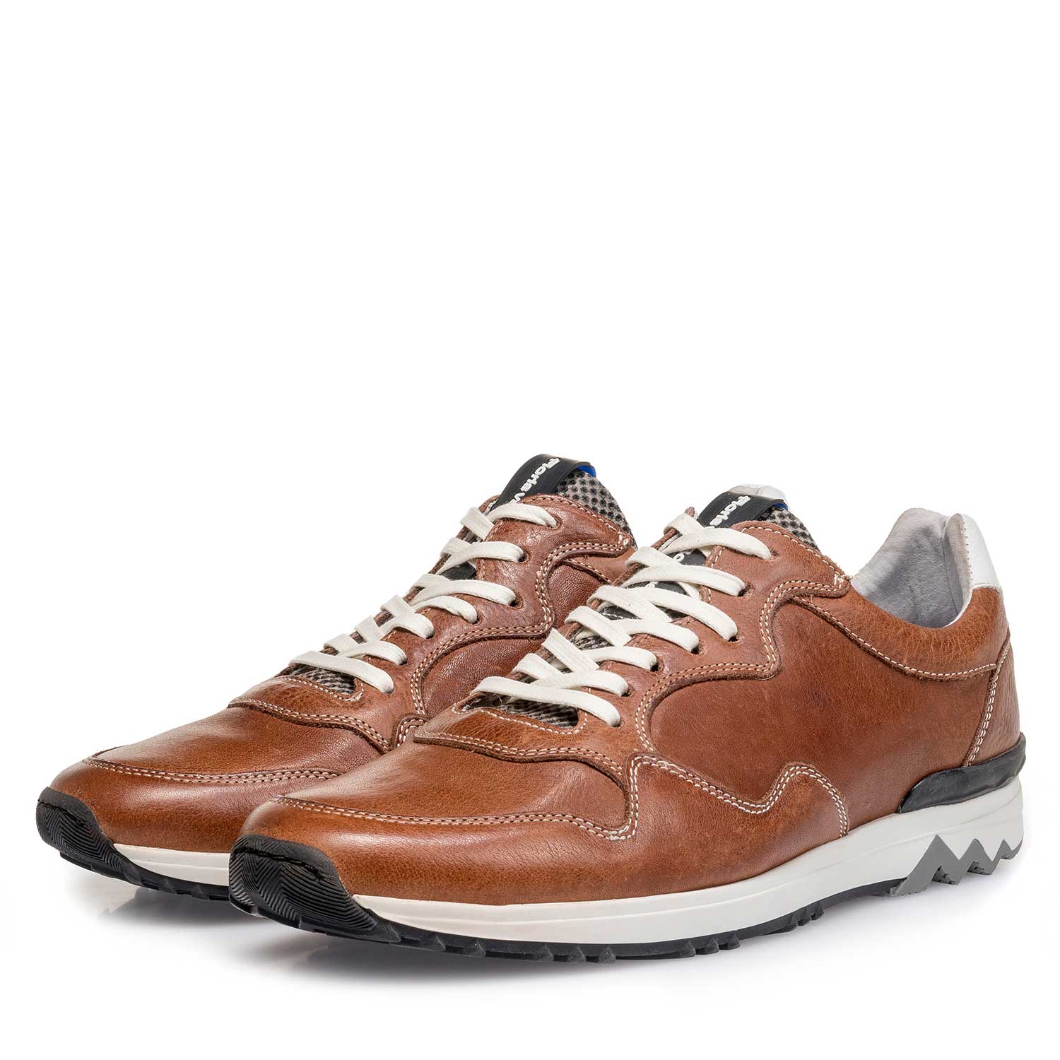 16238/08 - Cognacfarbener Leder-Sneaker 16238/08 - Cognacfarbener Leder-Sneaker