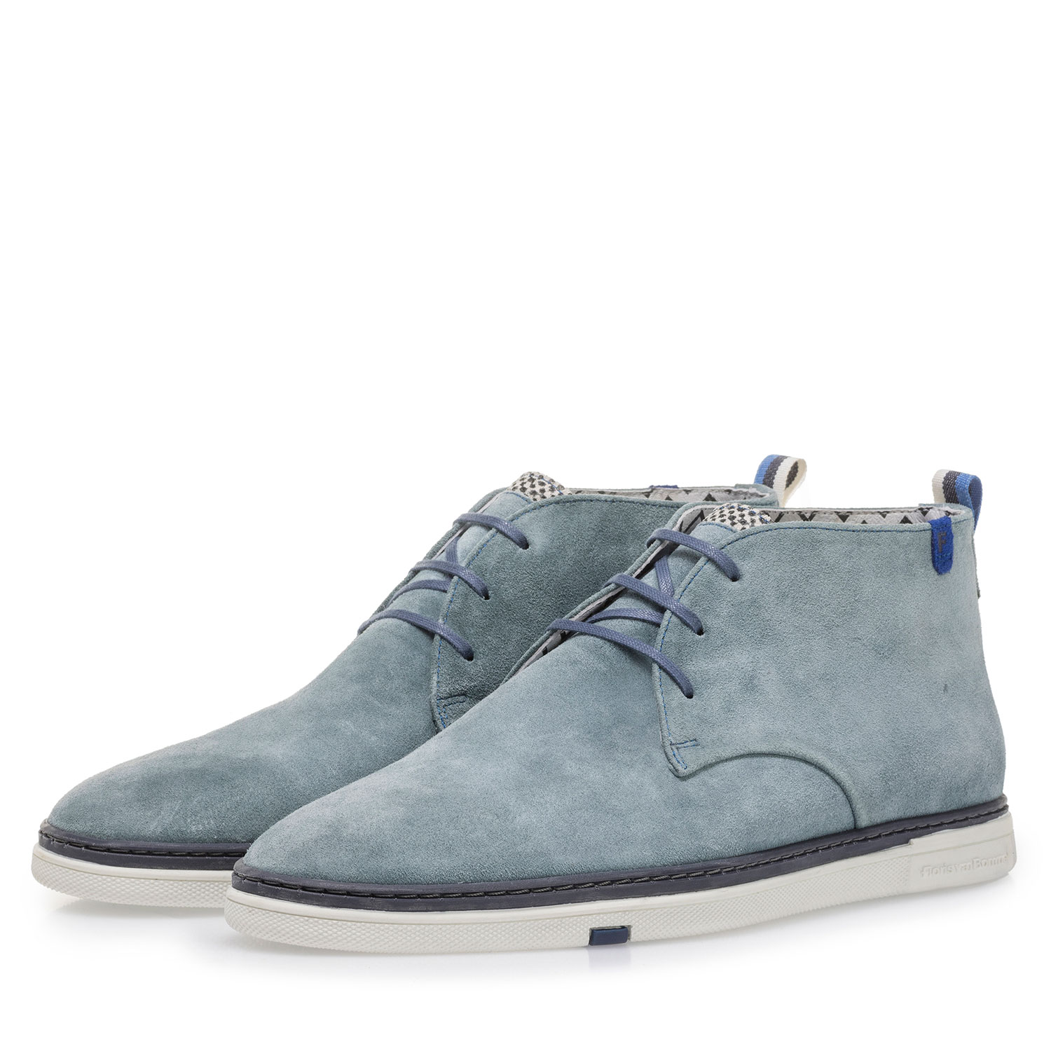 10502/07 - Light blue suede leather lace boot 10502/07 - Light blue suede leather lace boot