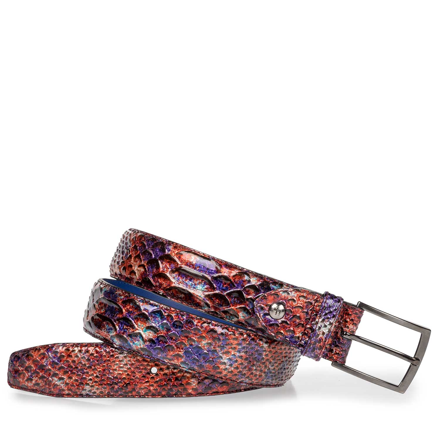 75200/65 - Red patent leather snake print belt 75200/65 - Red patent leather snake print belt