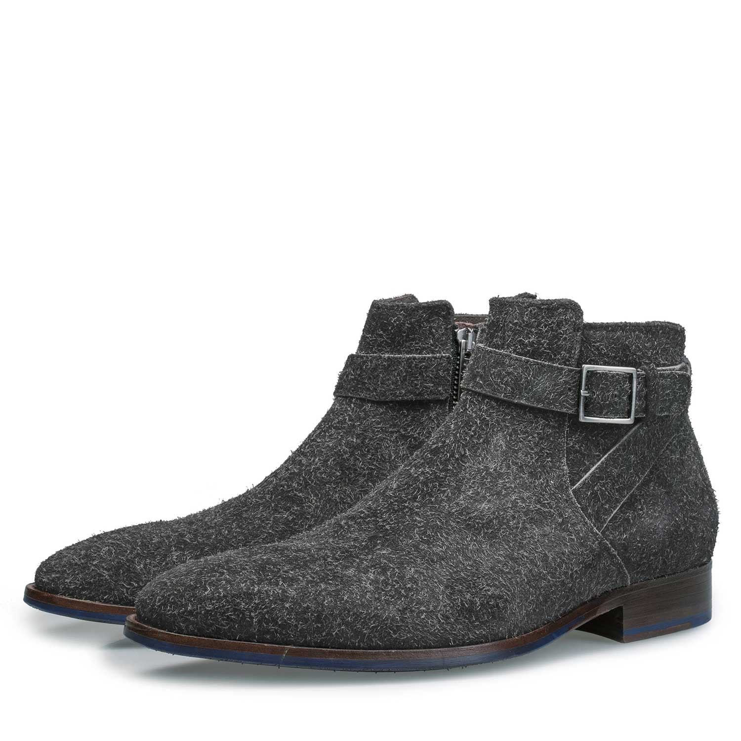 10422/02 - Graue Rauhaarwildleder-Stiefelette 10422/02 - Graue Rauhaarwildleder-Stiefelette
