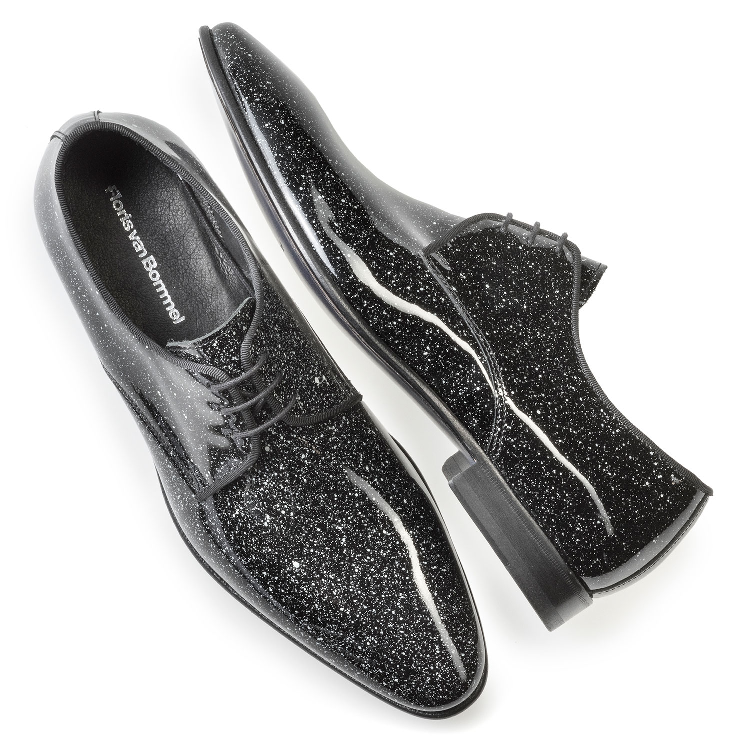 14338/01 - Schwarzer Lacklederschuh mit Print 14338/01 - Schwarzer Lacklederschuh mit Print