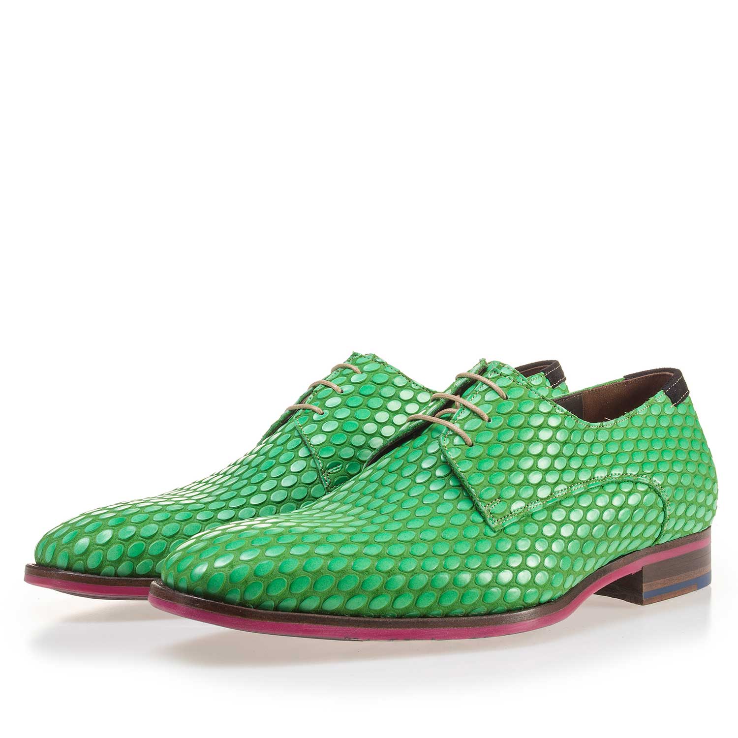 14157/00 - Grüner Premium Schnürschuh aus Leder 14157/00 - Grüner Premium Schnürschuh aus Leder
