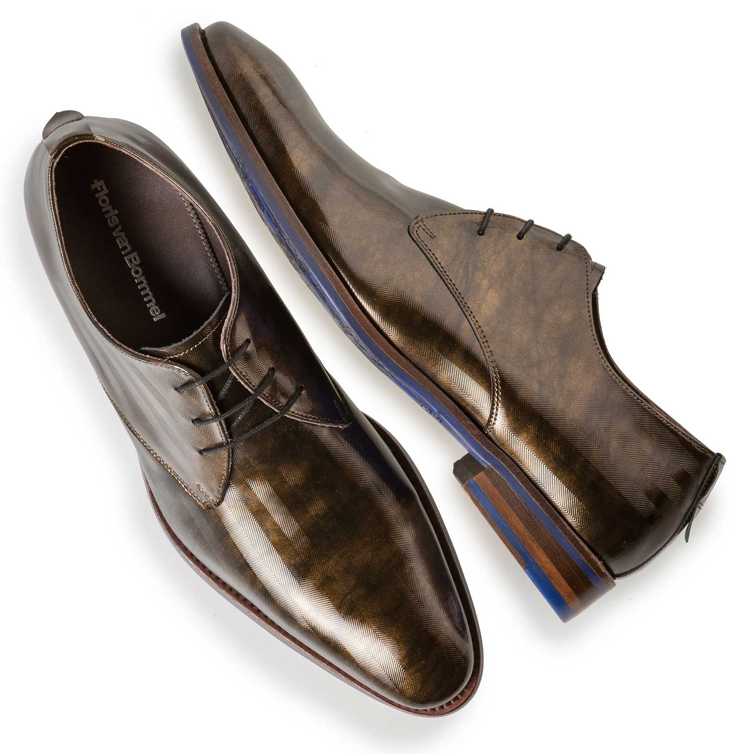 18066/01 - Bronze-coloured Premium patent leather lace shoe 18066/01 - Bronze-coloured Premium patent leather lace shoe