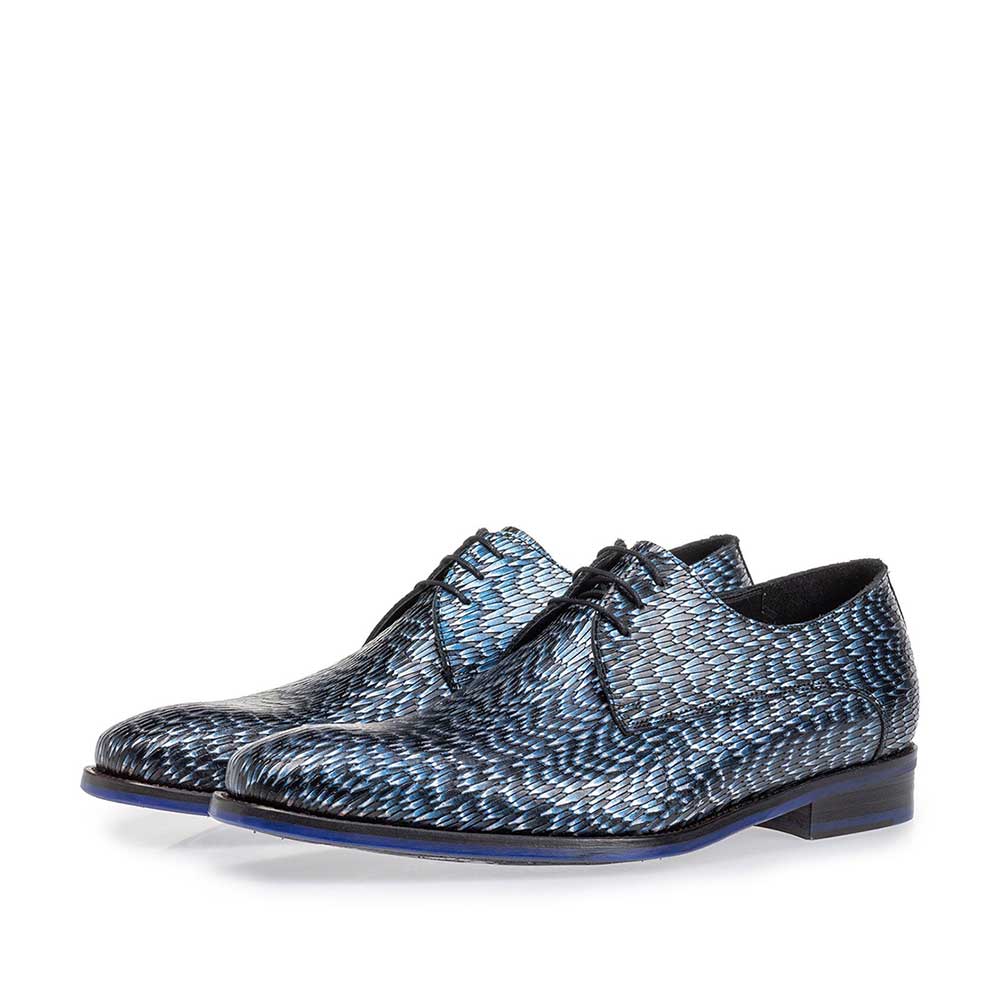 18159/25 - Lace shoe metallic blue 18159/25 - Lace shoe metallic blue
