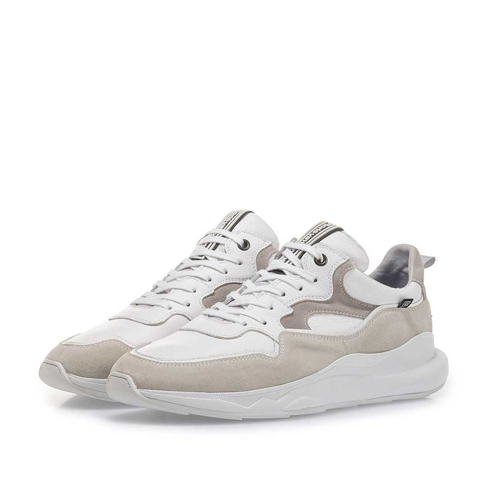 16269/21 - White sneaker with off-white suede leather 16269/21 - White sneaker with off-white suede leather