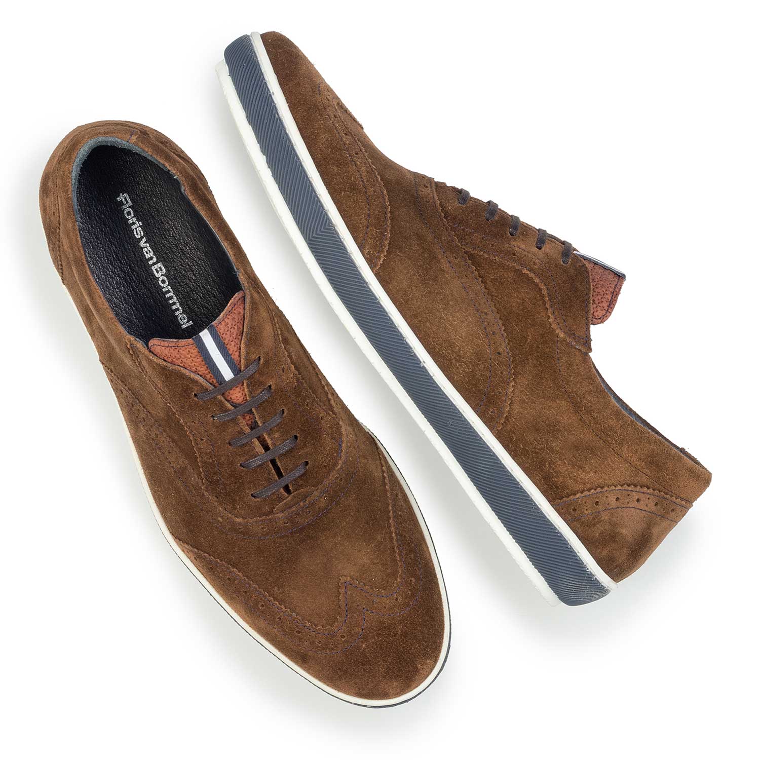 19036/40 - Brauner Brogue Wildleder Sneaker 19036/40 - Brauner Brogue Wildleder Sneaker