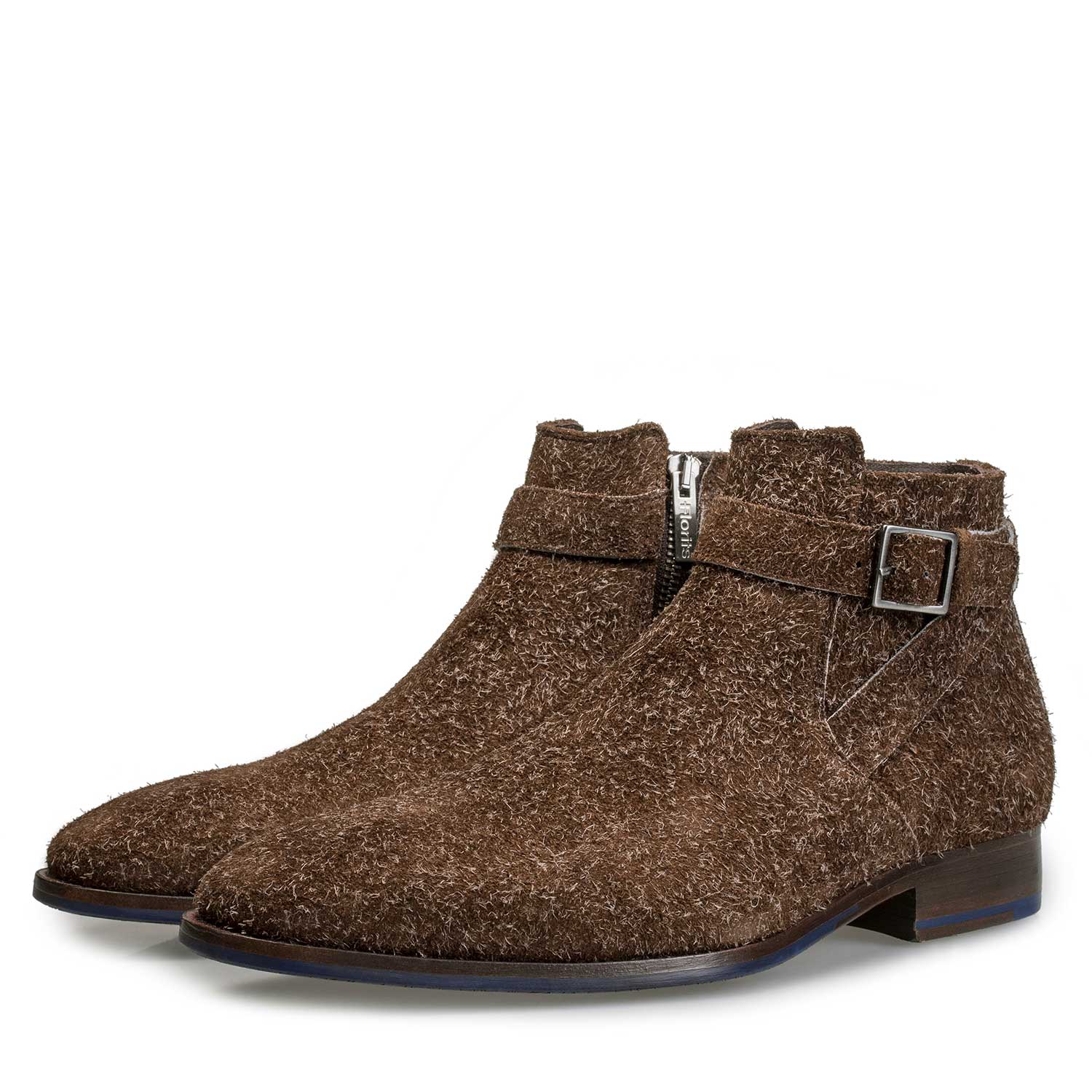 10422/01 - Braune Rauhaarleder-Stiefelette 10422/01 - Braune Rauhaarleder-Stiefelette