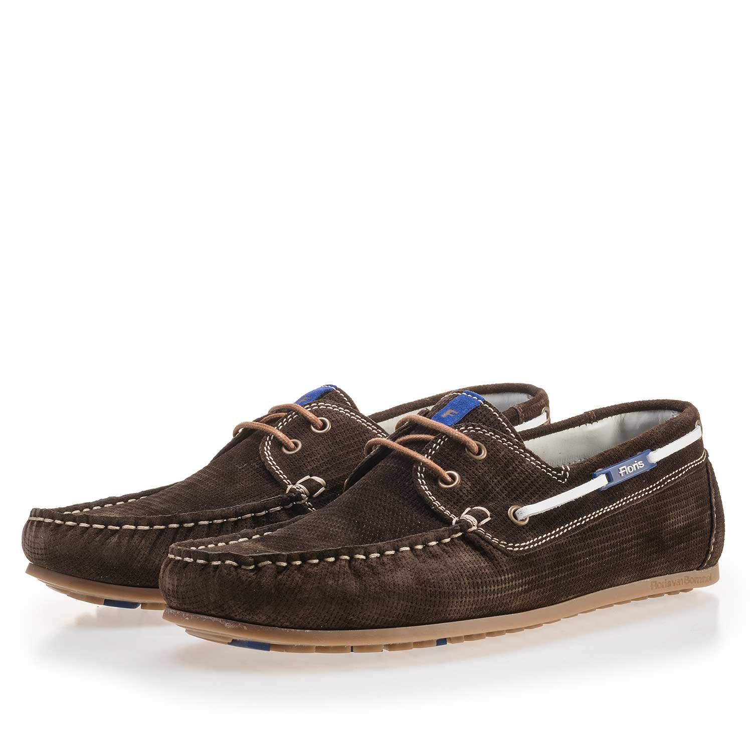 15035/01 - Grüner, gemusterter Wildleder Bootsschuh 15035/01 - Grüner, gemusterter Wildleder Bootsschuh