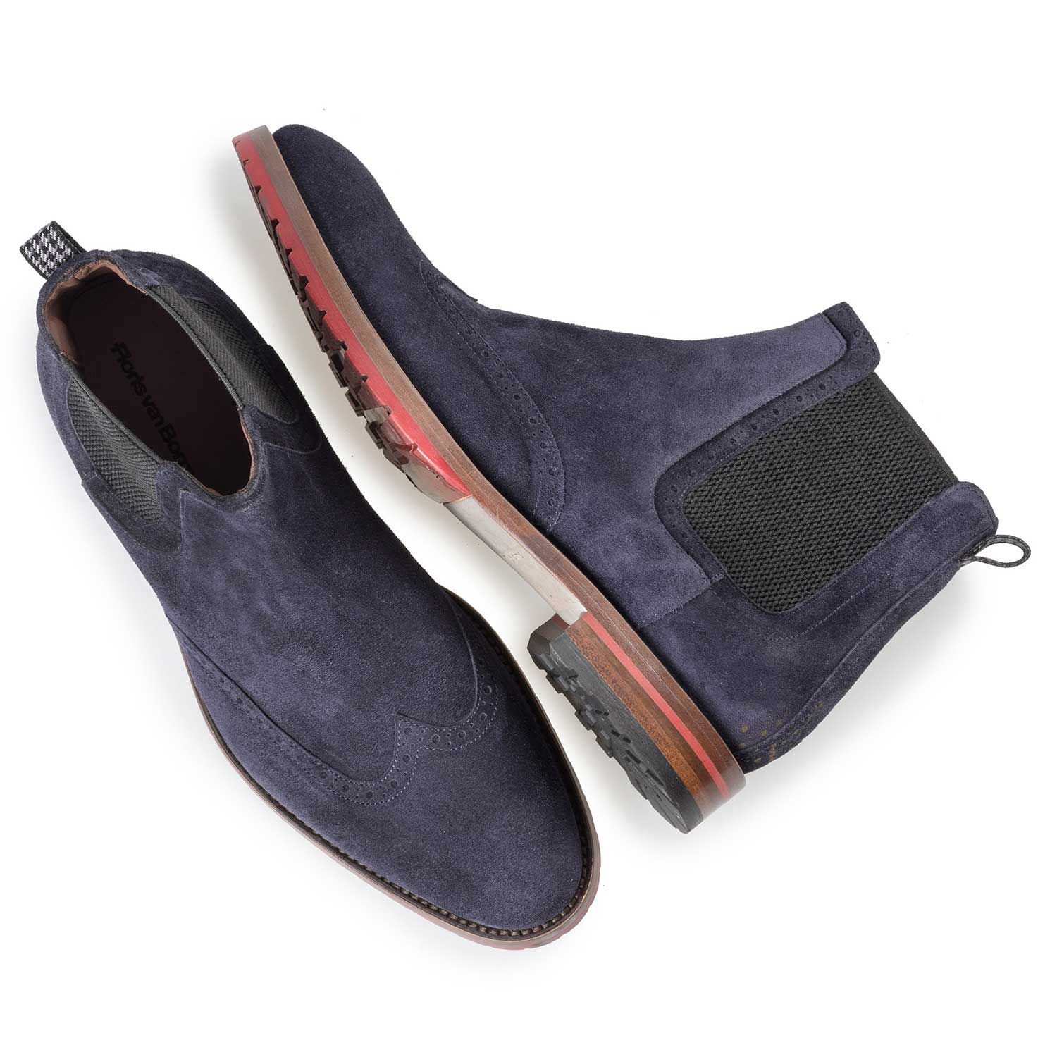 10329/07 - Blue suede leather Chelsea boot 10329/07 - Blue suede leather Chelsea boot