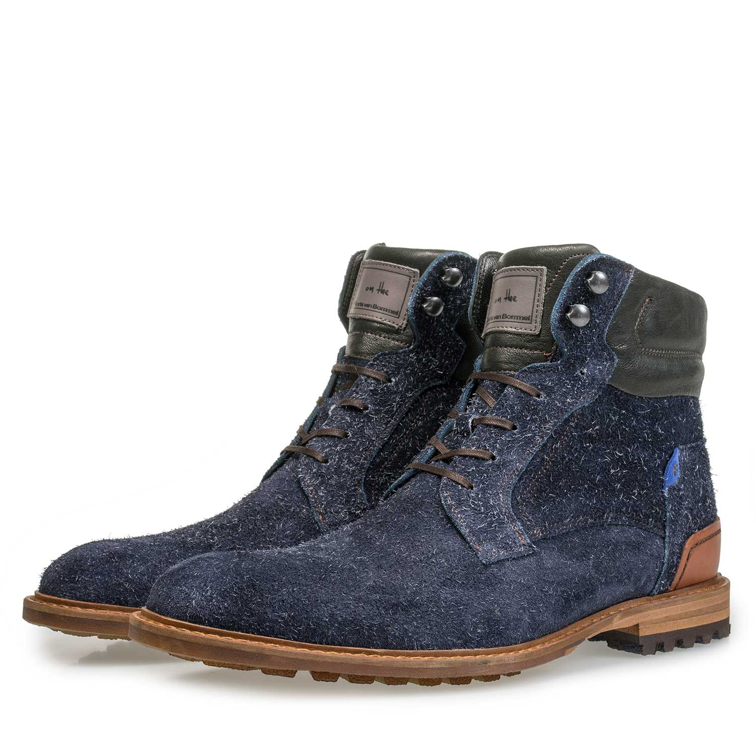 10234/15 - Blue rough-leather lace boot 10234/15 - Blue rough-leather lace boot