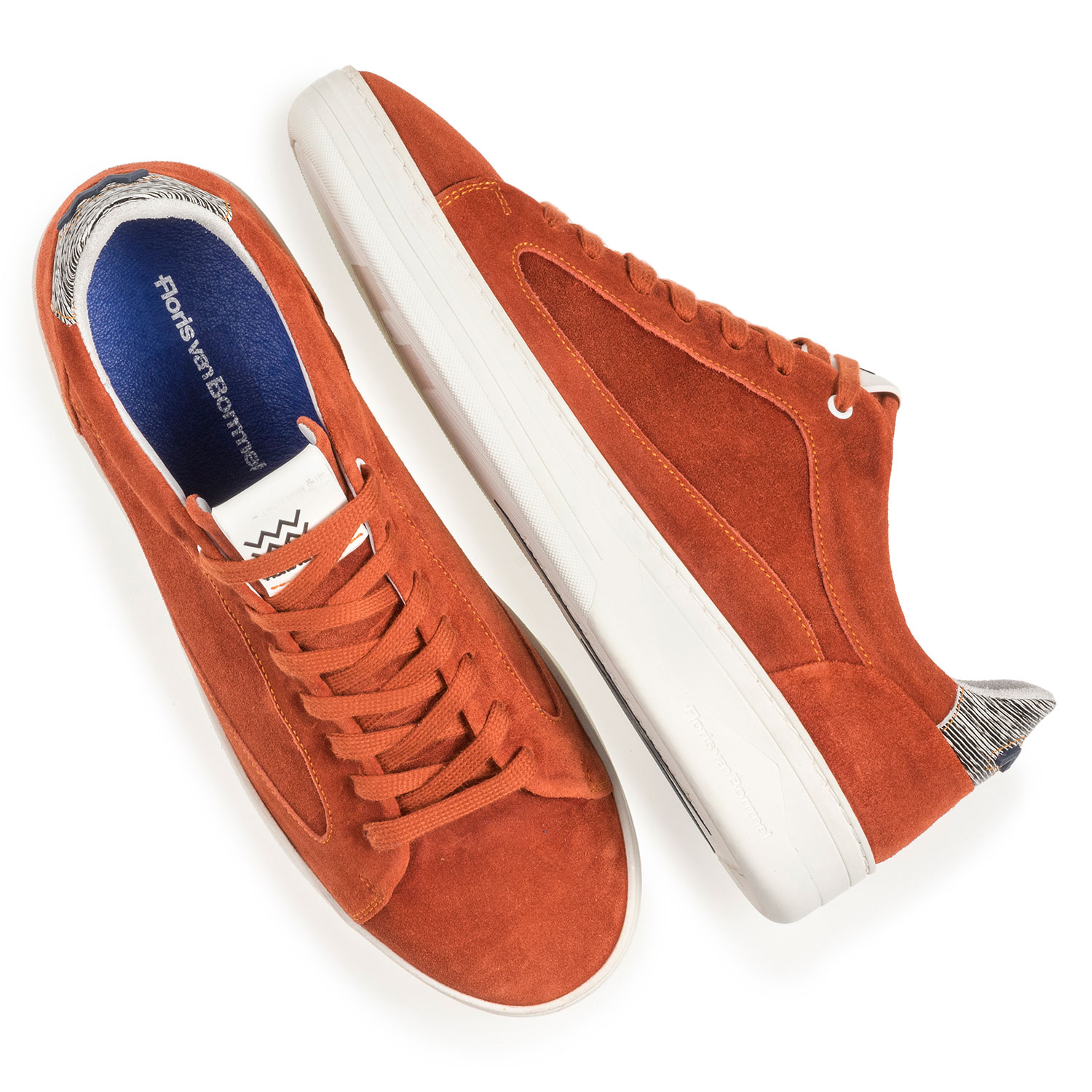 13265/03 - Orange and red suede leather sneaker 13265/03 - Orange and red suede leather sneaker