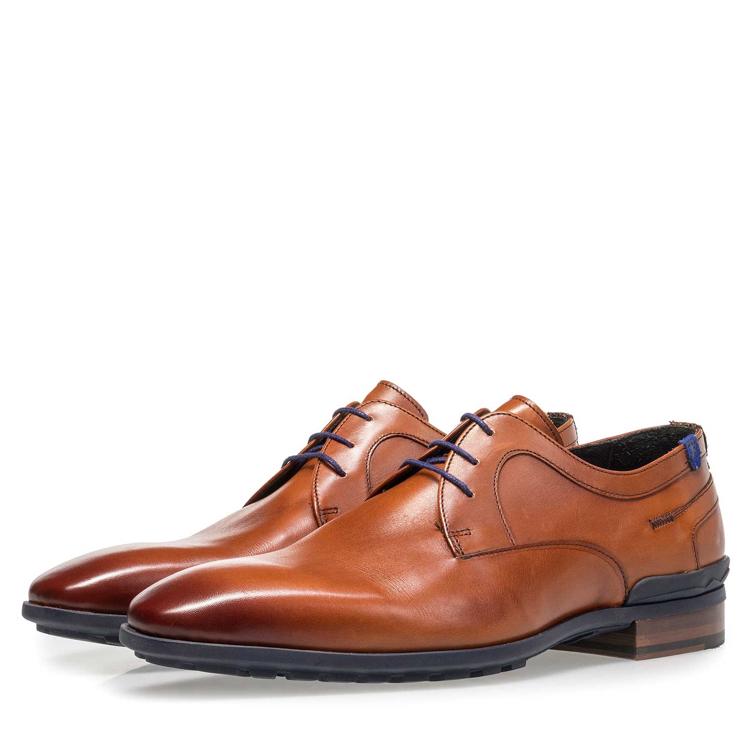 18429/00 - Dunkler cognacfarbener Kalbsleder-Schnürschuh 18429/00 - Dunkler cognacfarbener Kalbsleder-Schnürschuh