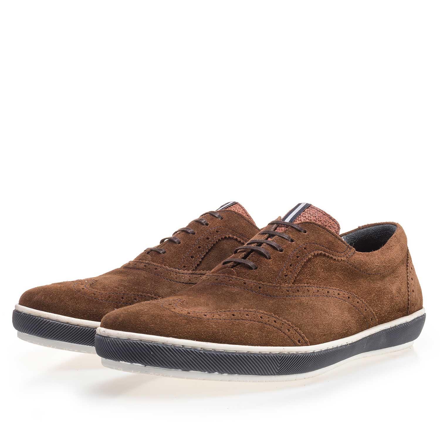 19036/40 - Brauner Brogue Wildleder Sneaker 19036/40 - Brauner Brogue Wildleder Sneaker