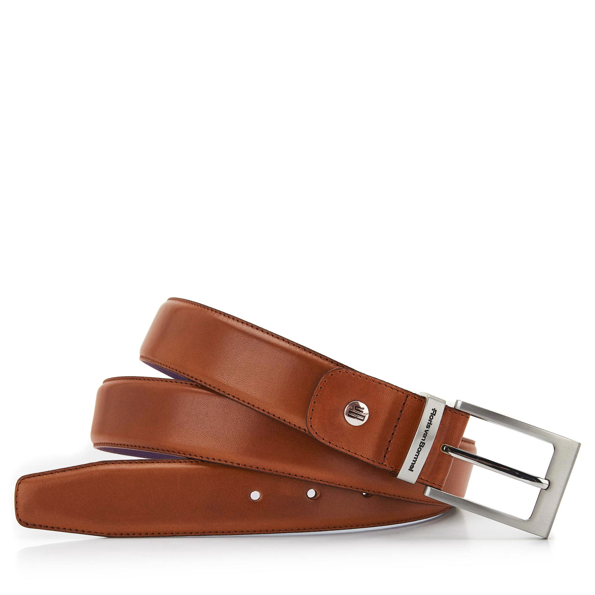 75046/00 - Floris van Bommel Ledergürtel für Herren in dunklem Cognac 75046/00 - Floris van Bommel Ledergürtel für Herren in dunklem Cognac