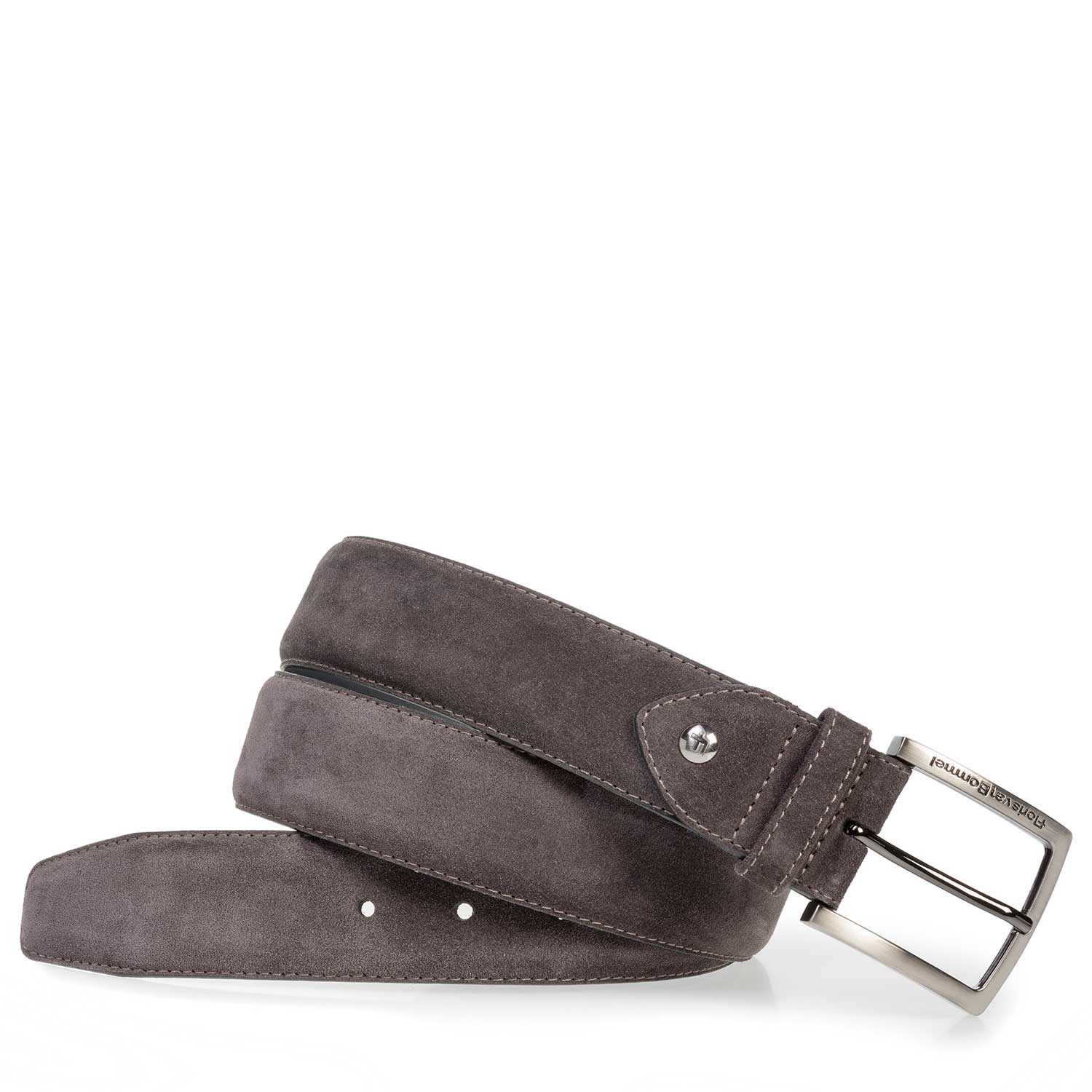 75202/06 - Anthracite and brown suede leather belt 75202/06 - Anthracite and brown suede leather belt