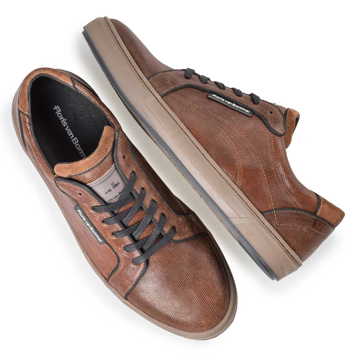 13214/02 - Brauner gemusterter Sneaker 13214/02 - Brauner gemusterter Sneaker