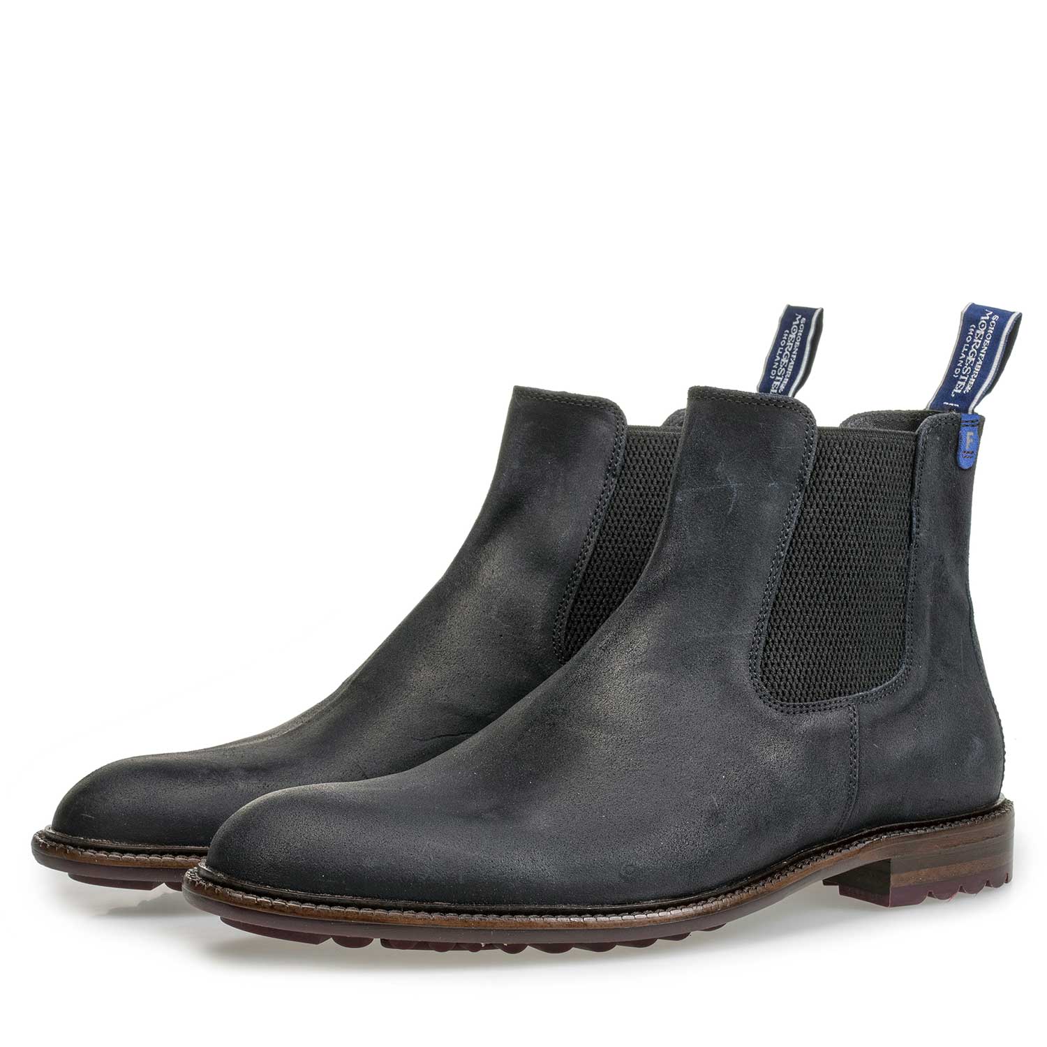 10902/03 - Blue suede leather Chelsea boot 10902/03 - Blue suede leather Chelsea boot