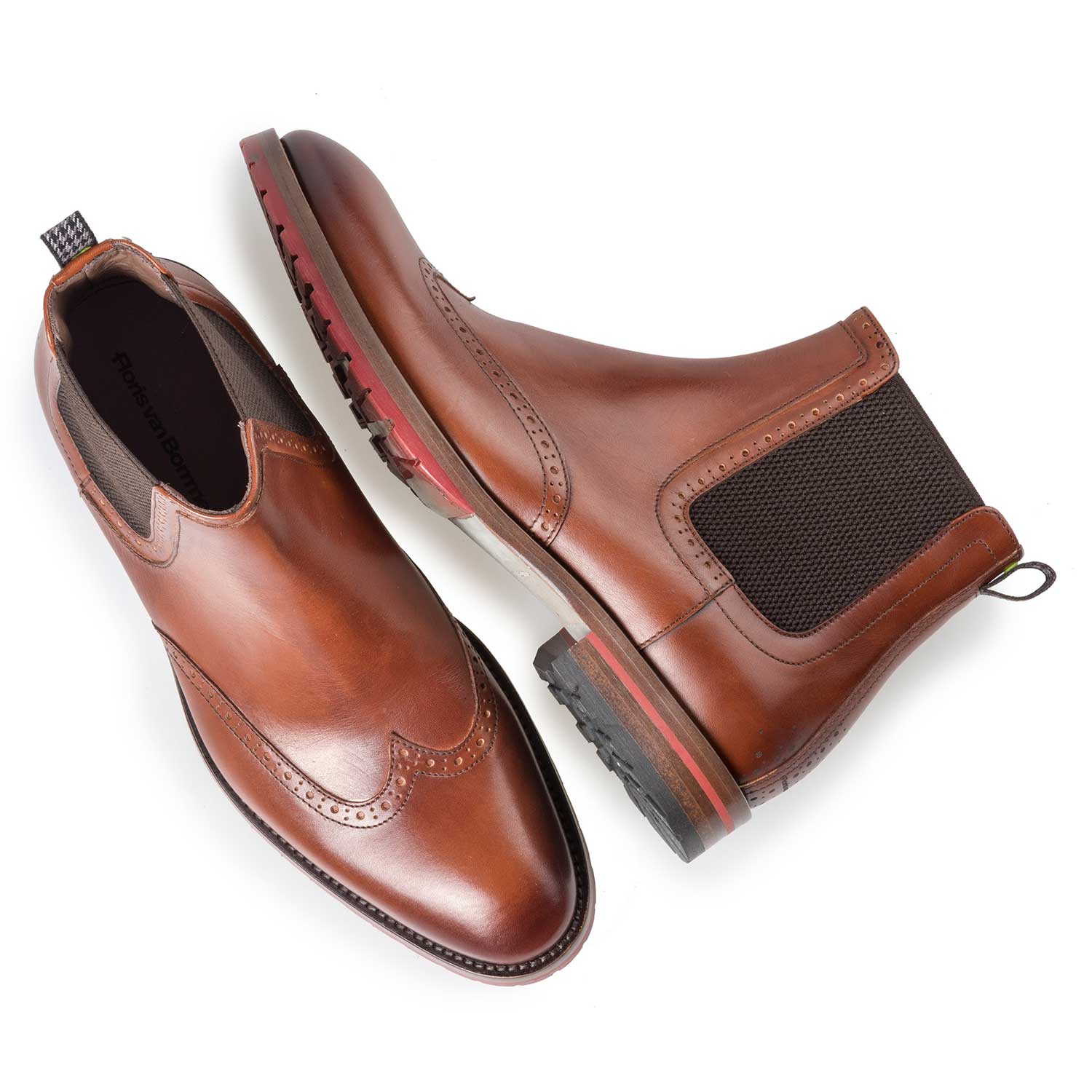 10329/03 - Dunkler, cognacfarbener Chelsea Boot aus Kalbsleder 10329/03 - Dunkler, cognacfarbener Chelsea Boot aus Kalbsleder