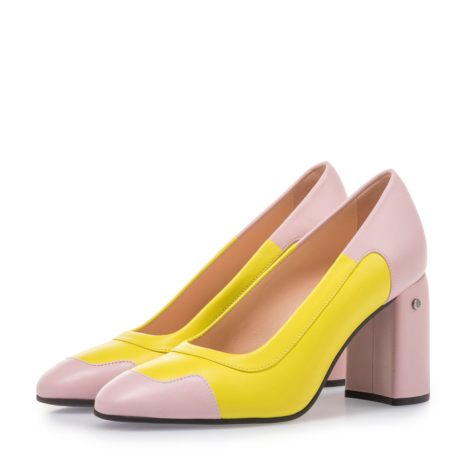 85527/04 - Gelb-pinke Nappaleder-Pumps 85527/04 - Gelb-pinke Nappaleder-Pumps