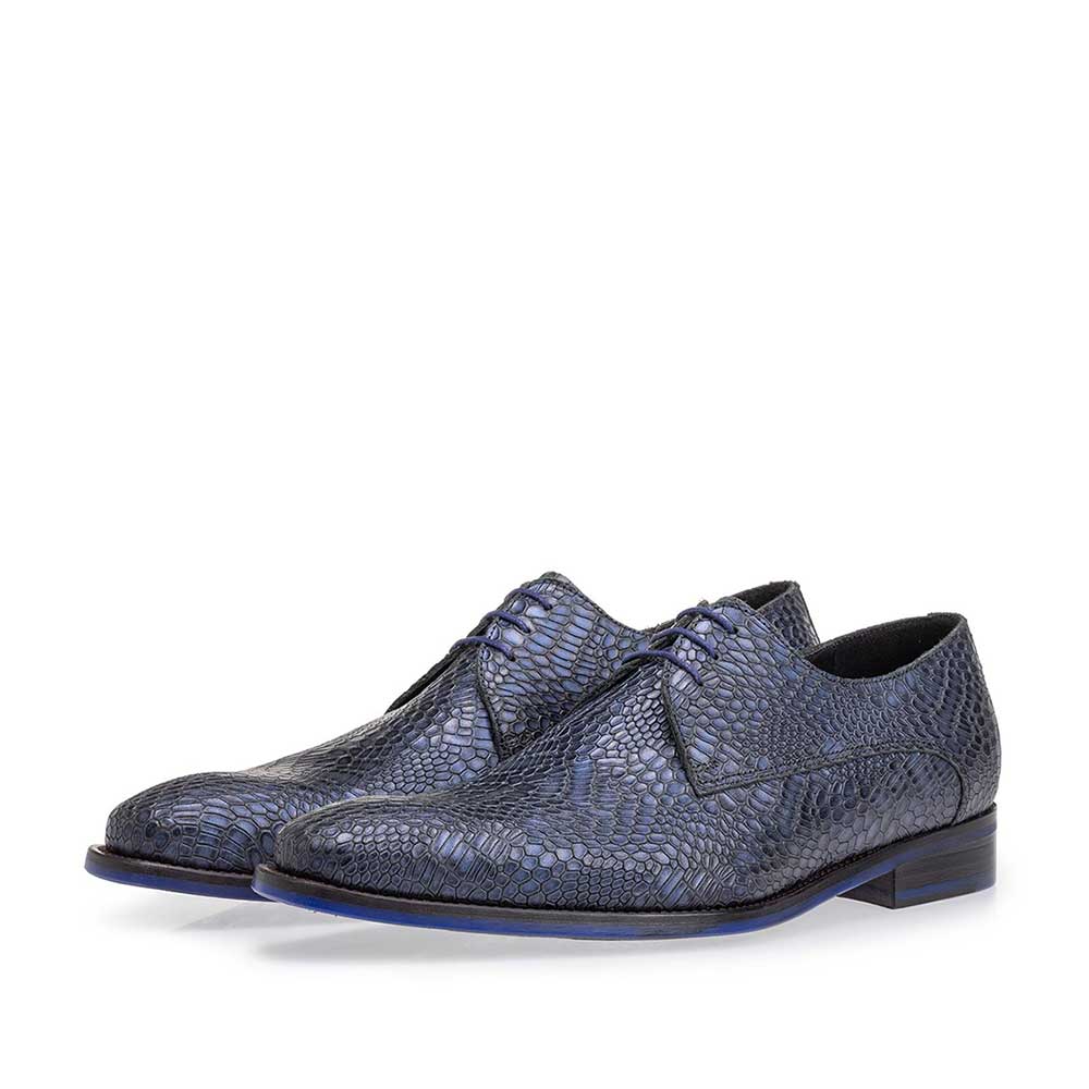 18159/28 - Lace shoe metallic blue 18159/28 - Lace shoe metallic blue
