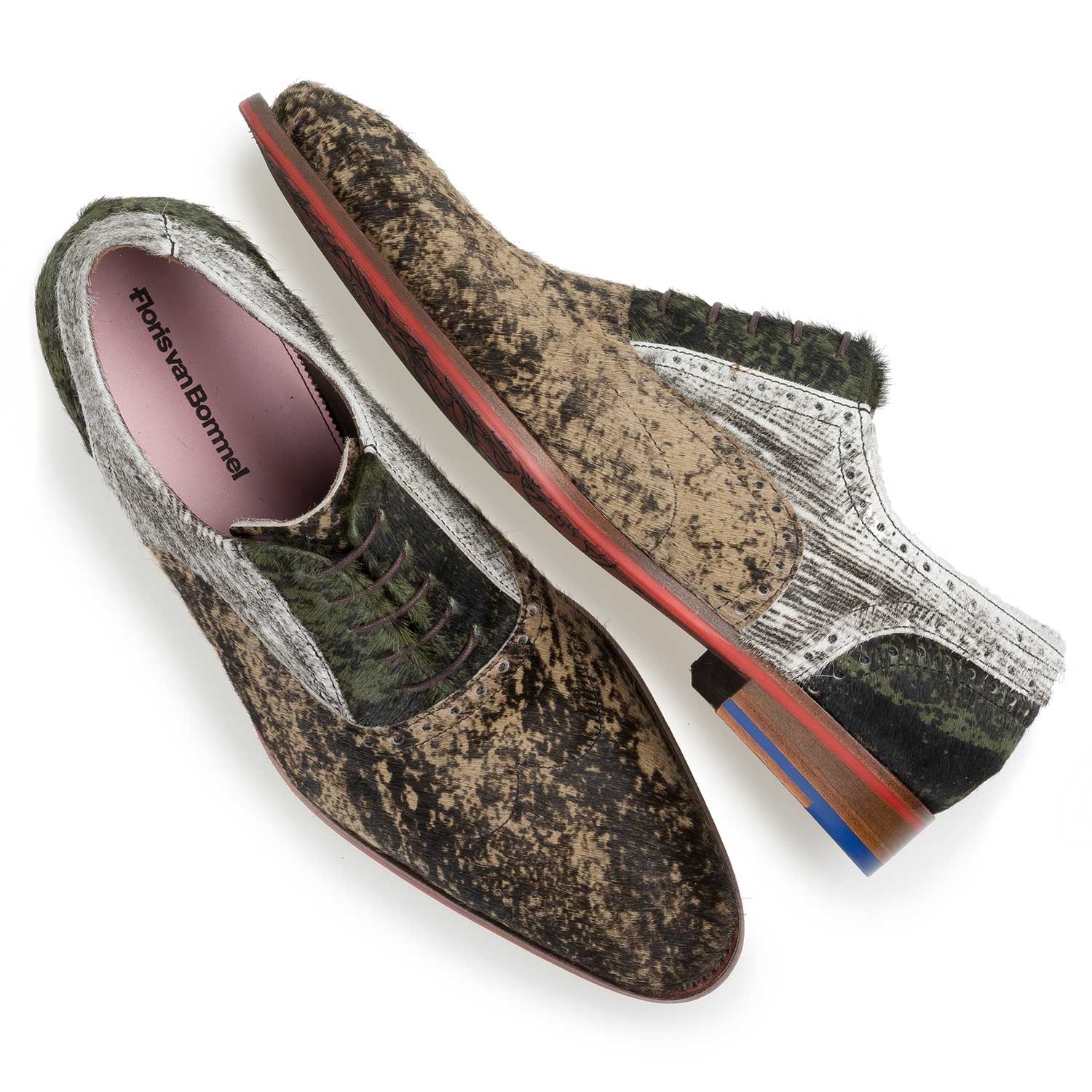 19124/00 - Brauner Premium-Schnürschuh mit Print 19124/00 - Brauner Premium-Schnürschuh mit Print
