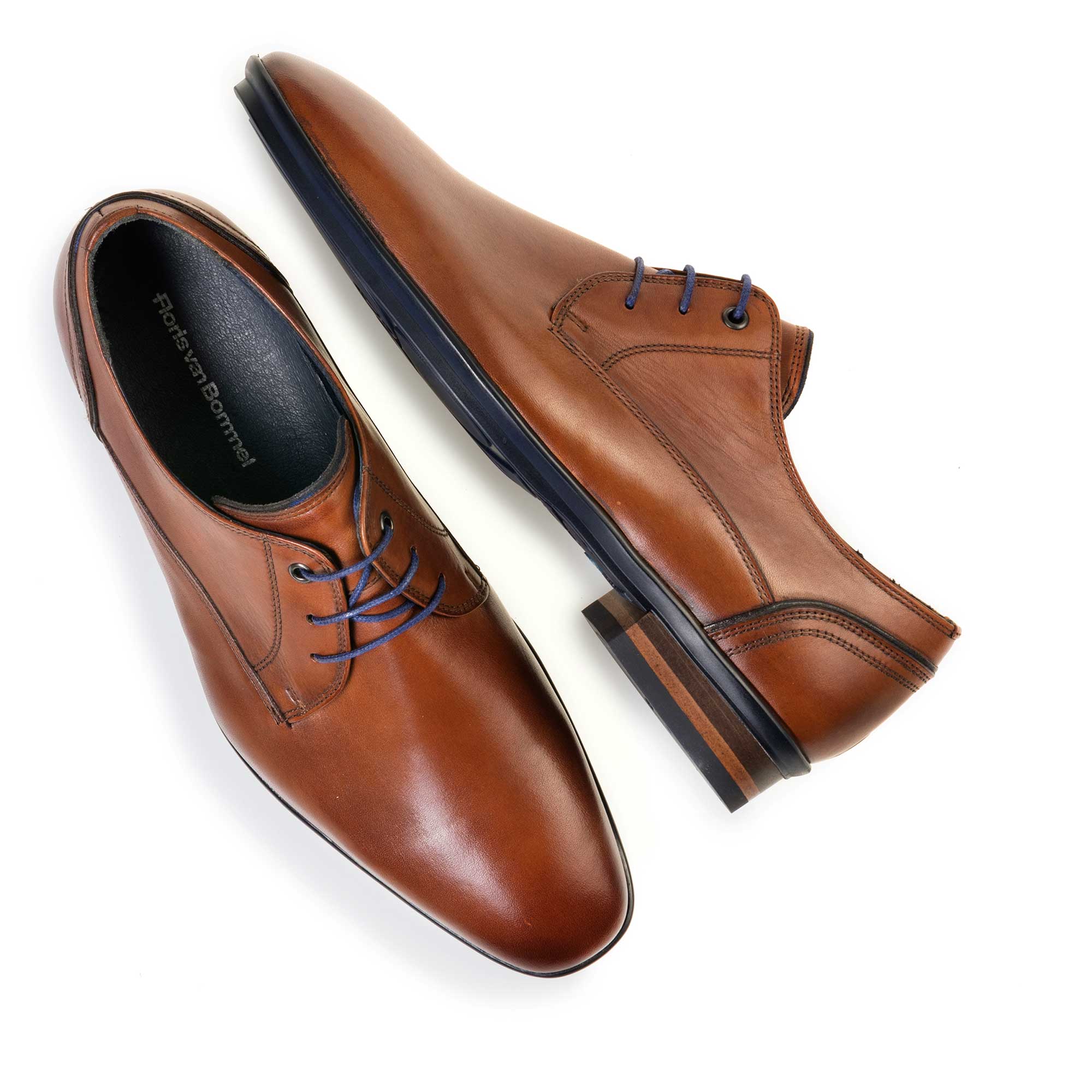14499/00 - Cognac-coloured leather lace shoe 14499/00 - Cognac-coloured leather lace shoe