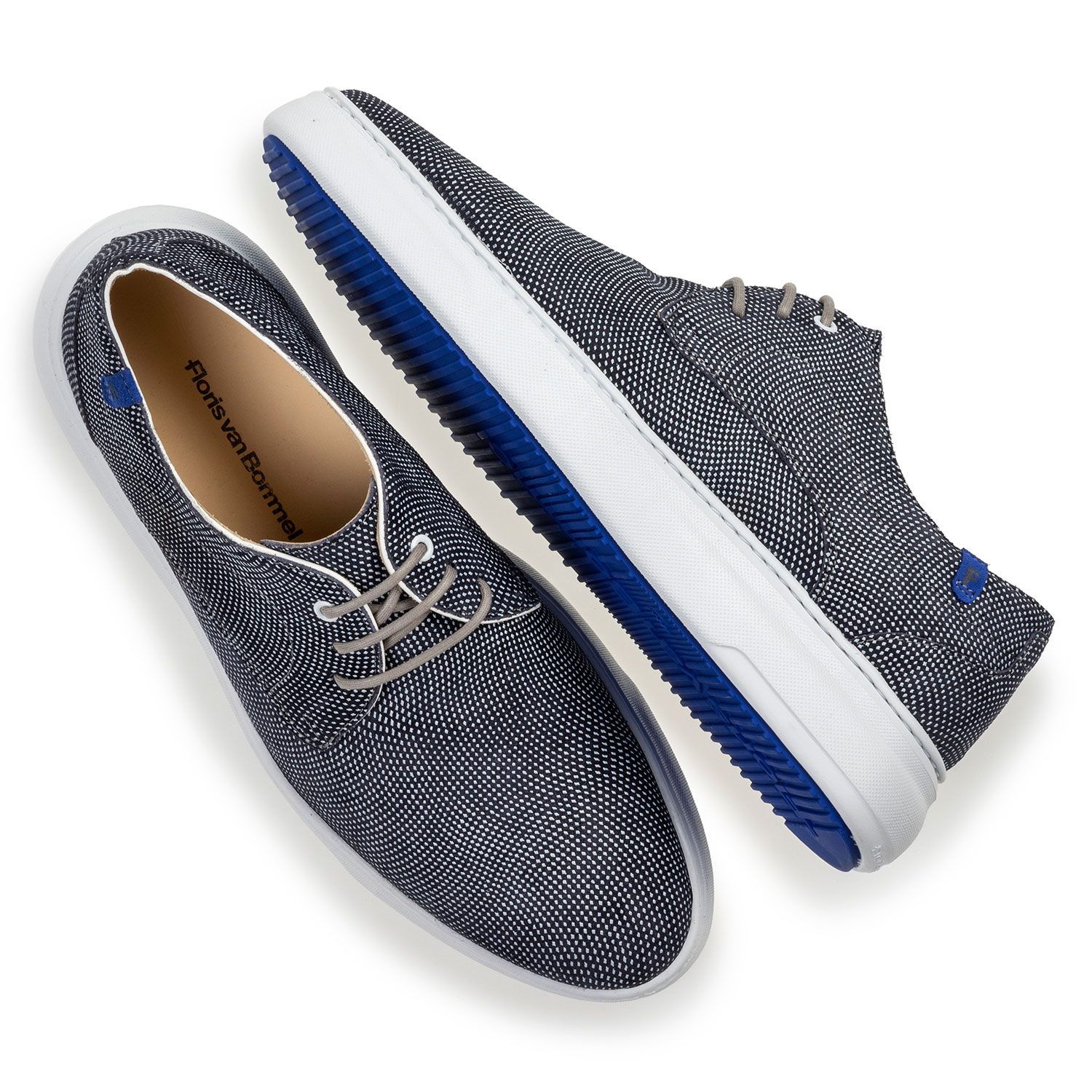 18400/16 - Sneaker mit Print Wildleder blau 18400/16 - Sneaker mit Print Wildleder blau