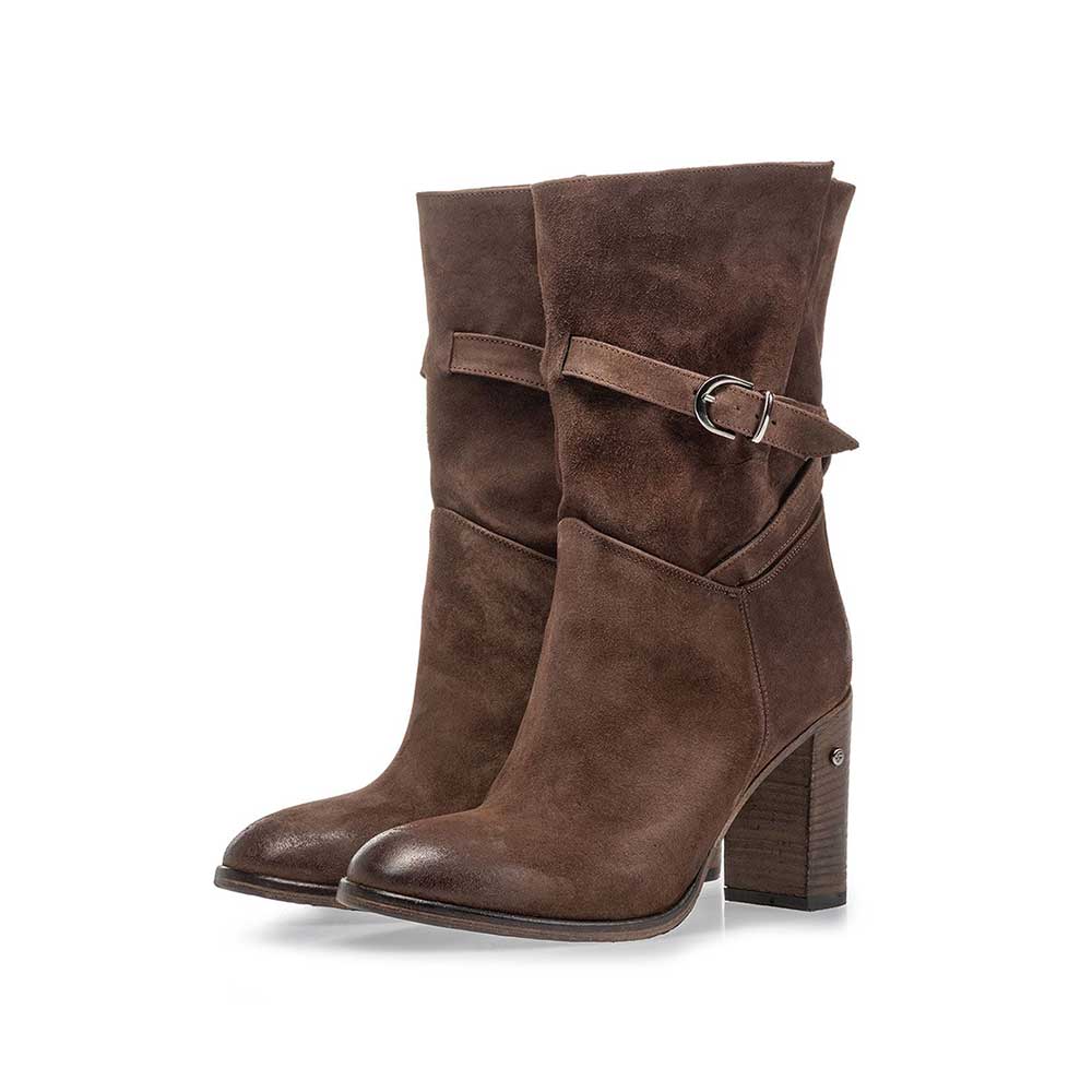 85719/03 - Halbhoher Stiefel Wildleder braun 85719/03 - Halbhoher Stiefel Wildleder braun