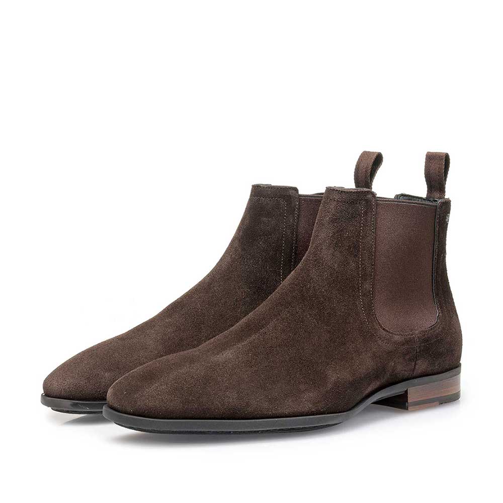 Brauner, gewachster Wildleder Chelsea Boot 10342/00 | Van ...