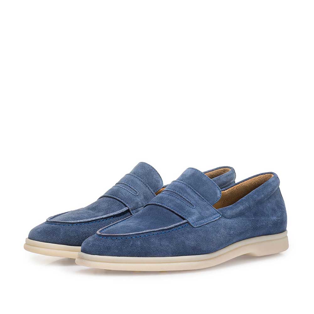 11205/04 - Blauer Wildleder-Loafer 11205/04 - Blauer Wildleder-Loafer
