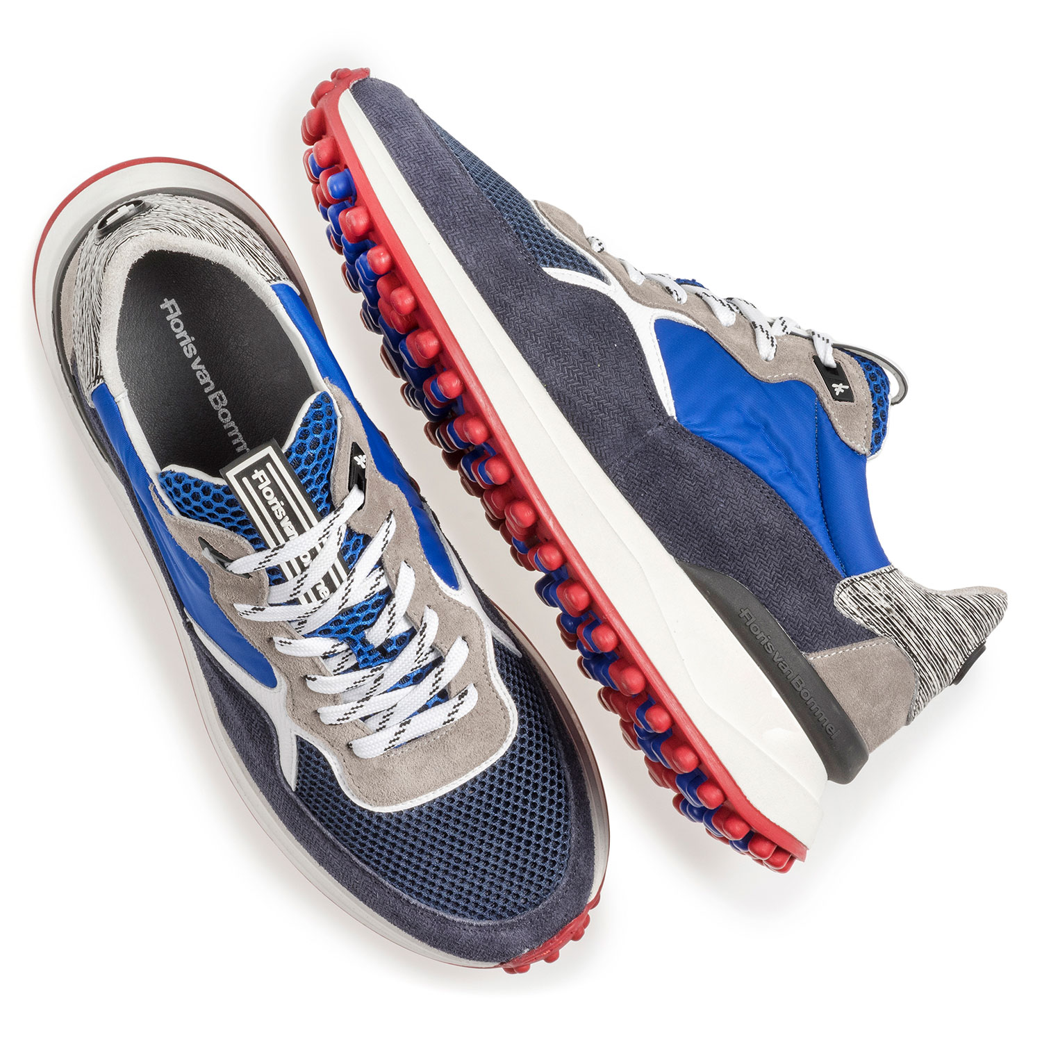 16301/04 - Dunkelblauer Wildleder-Sneaker mit grauen Details 16301/04 - Dunkelblauer Wildleder-Sneaker mit grauen Details