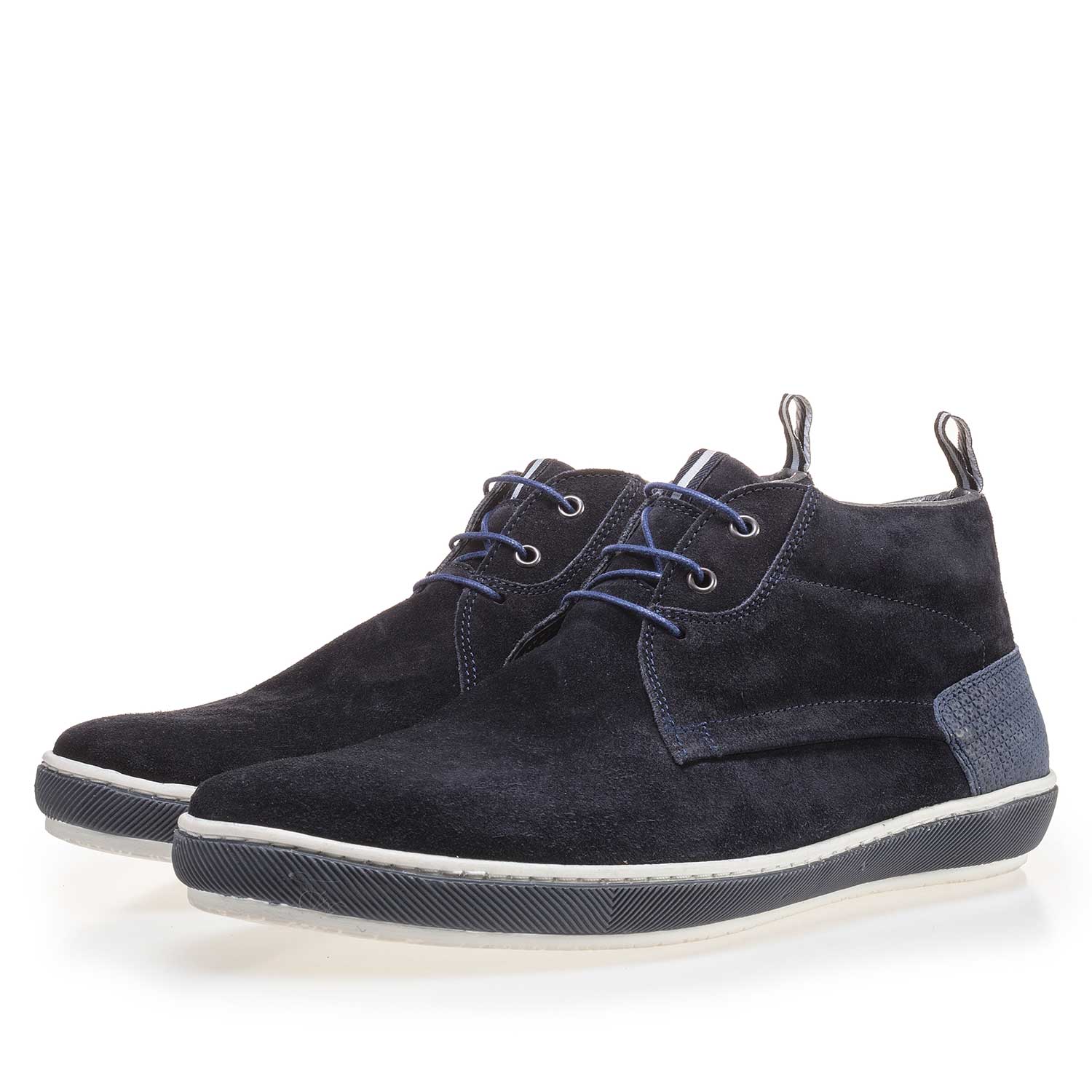 10989/05 - Dunkelblauer Wildleder-Schnürschuh 10989/05 - Dunkelblauer Wildleder-Schnürschuh