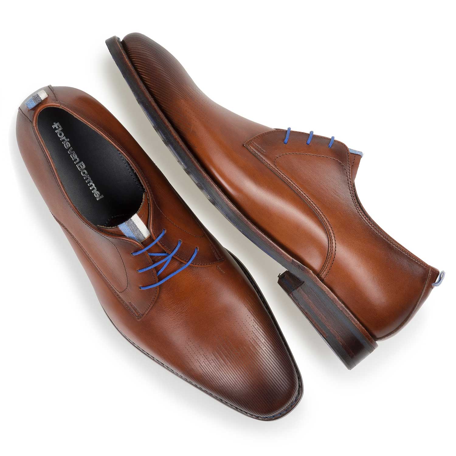 18084/00 - Dunkler cognacfarbener Kalbsleder-Schnürschuh 18084/00 - Dunkler cognacfarbener Kalbsleder-Schnürschuh