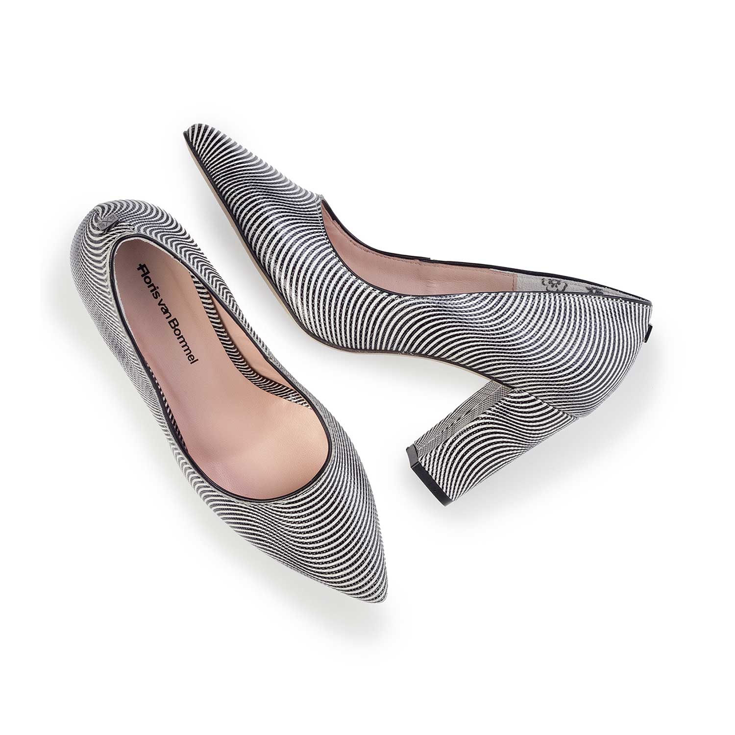 85227/03 - Schwarz-weiße Lackleder Pumps 85227/03 - Schwarz-weiße Lackleder Pumps