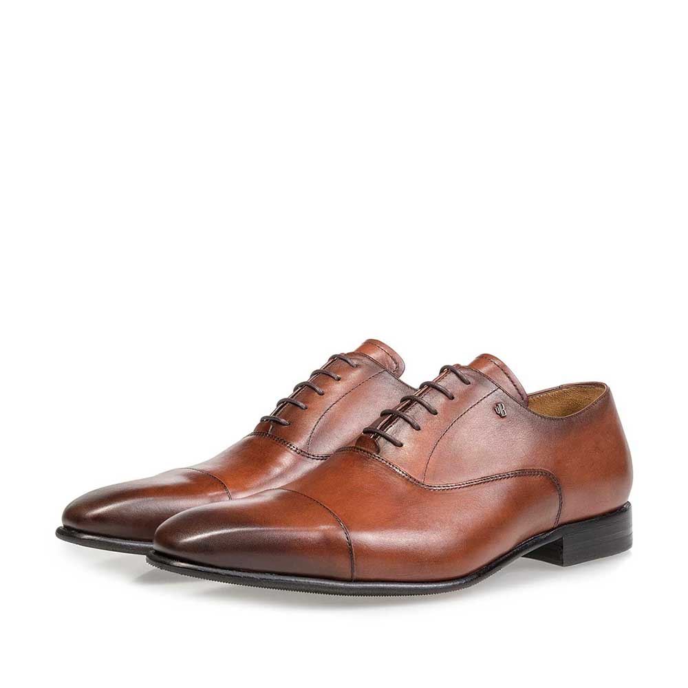 16395/00 - Cognacfarbener Kalbsleder-Schnürschuh 16395/00 - Cognacfarbener Kalbsleder-Schnürschuh