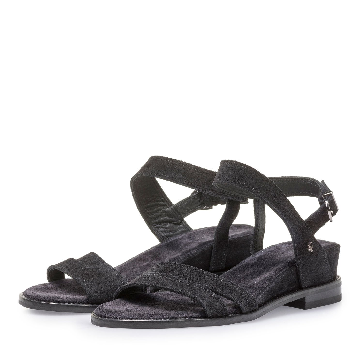 85931/00 - Black suede leather sandals 85931/00 - Black suede leather sandals