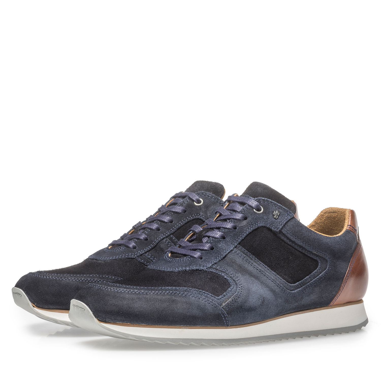 16224/18 - Dark blue suede leather lace shoe 16224/18 - Dark blue suede leather lace shoe